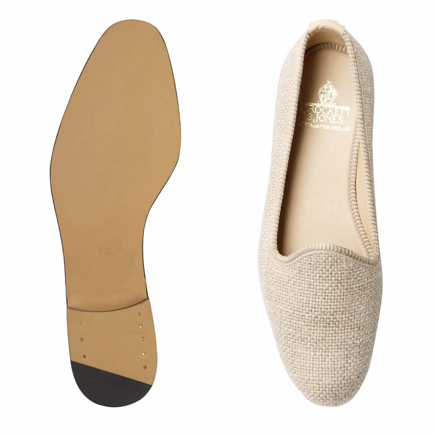 Plain Pump Oatmeal Linen foldable