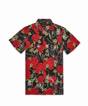 Plus Size Harper Rose Allover Print Short Sleeve Shirt Fashion Statement PocketDetails