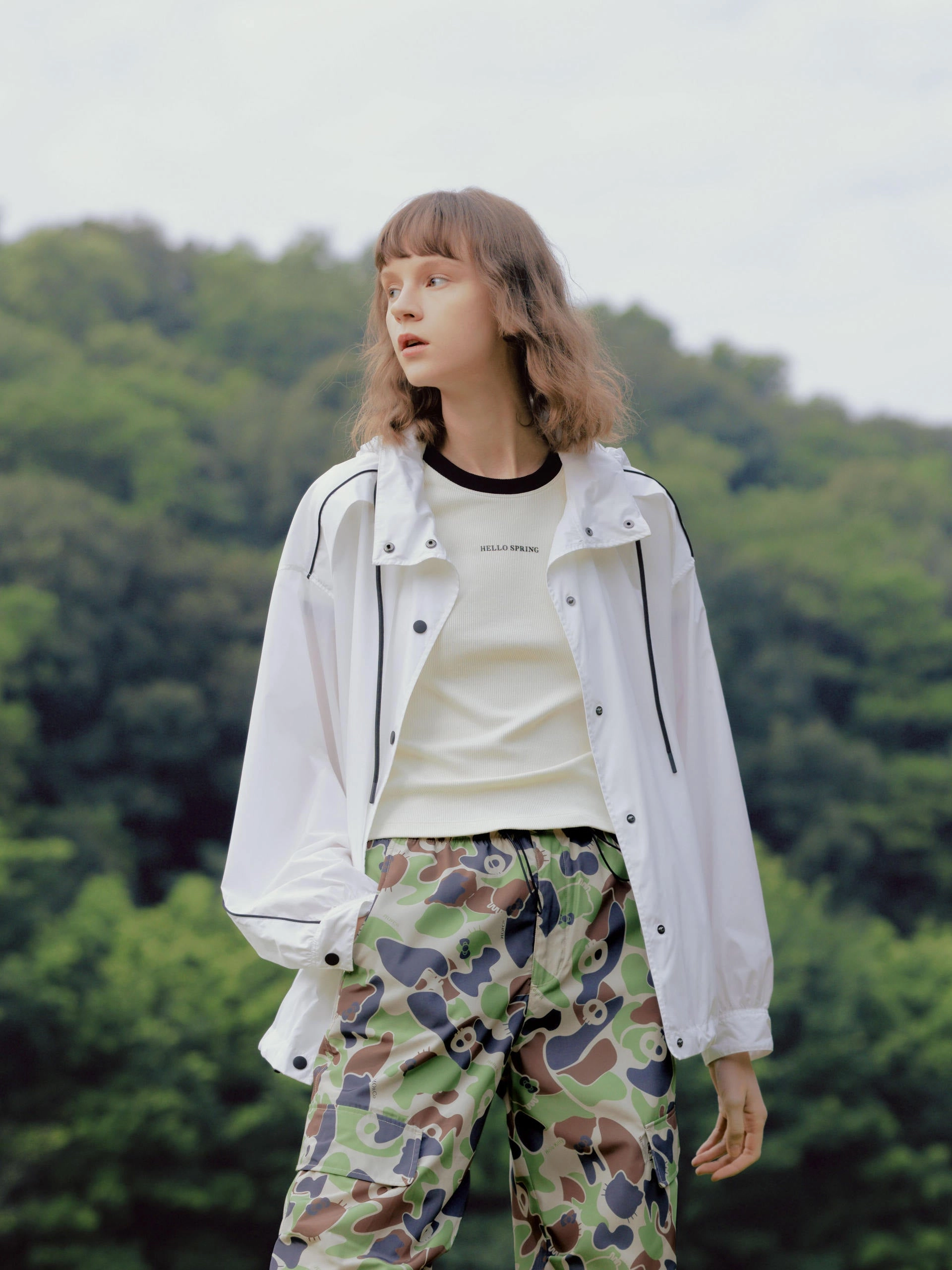 Drawstring Hoodie Jacket Kangaroo Pocket