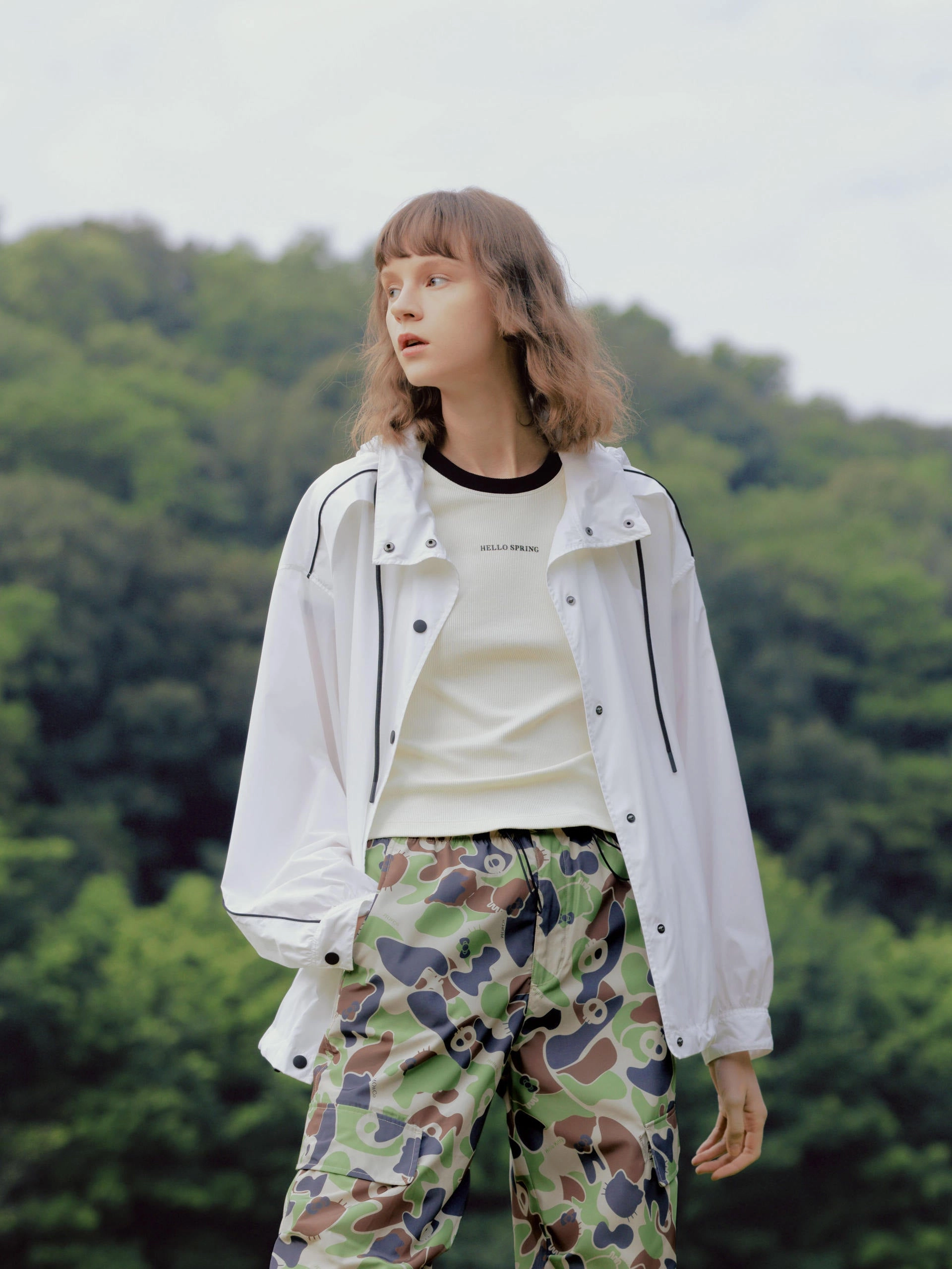 Reflective Detailing Insulated Padding Drawstring Hoodie Jacket