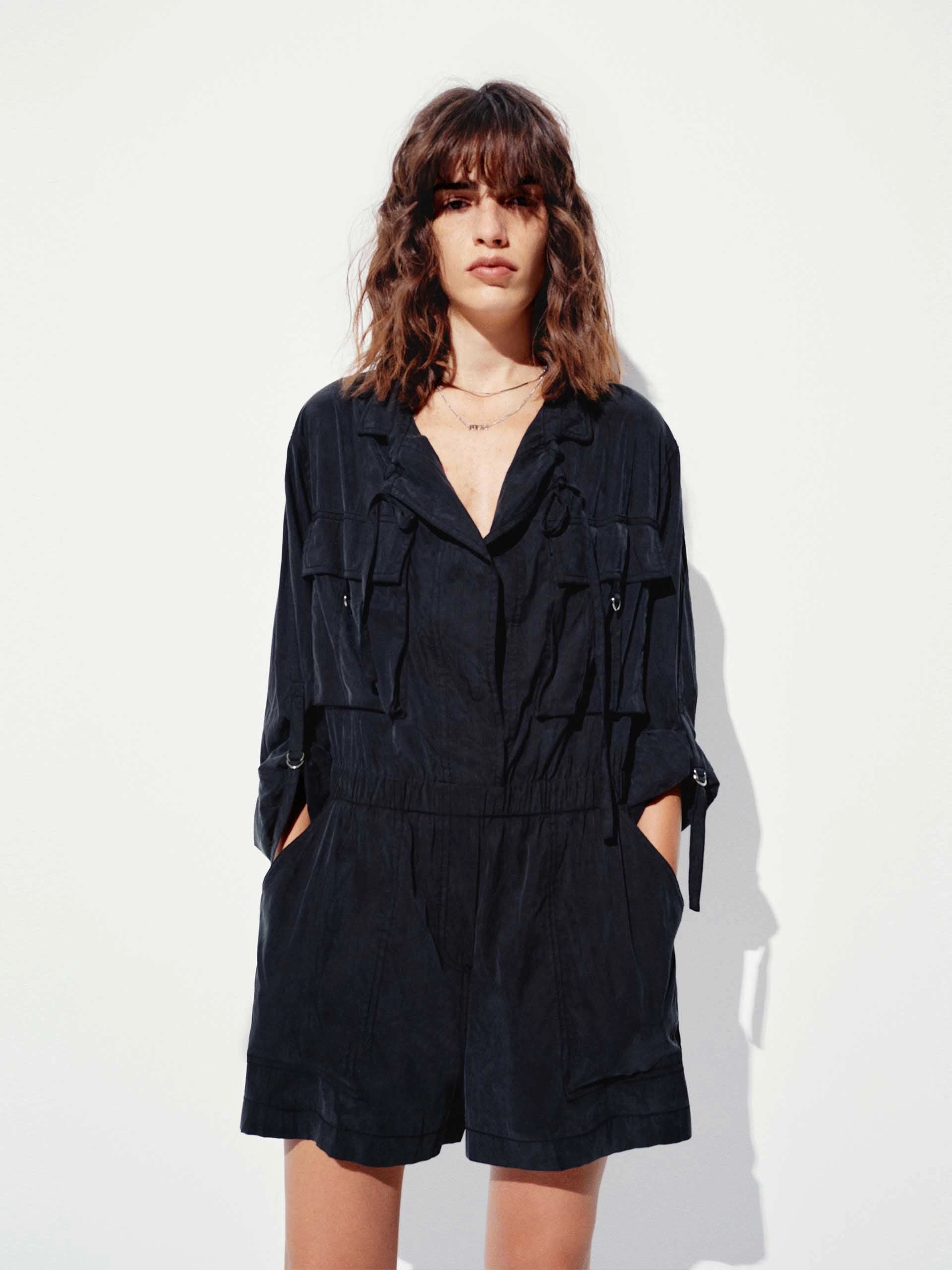 LightweightComfort Low Profile Pocket Loose Straight Jumpsuit