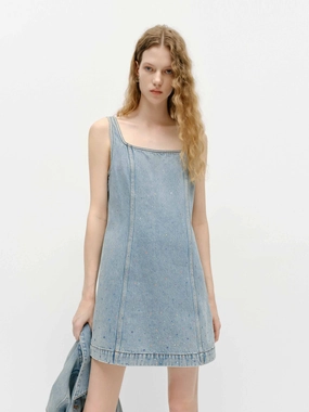 Signature-Style Crystal Detail Sleeveless Dress