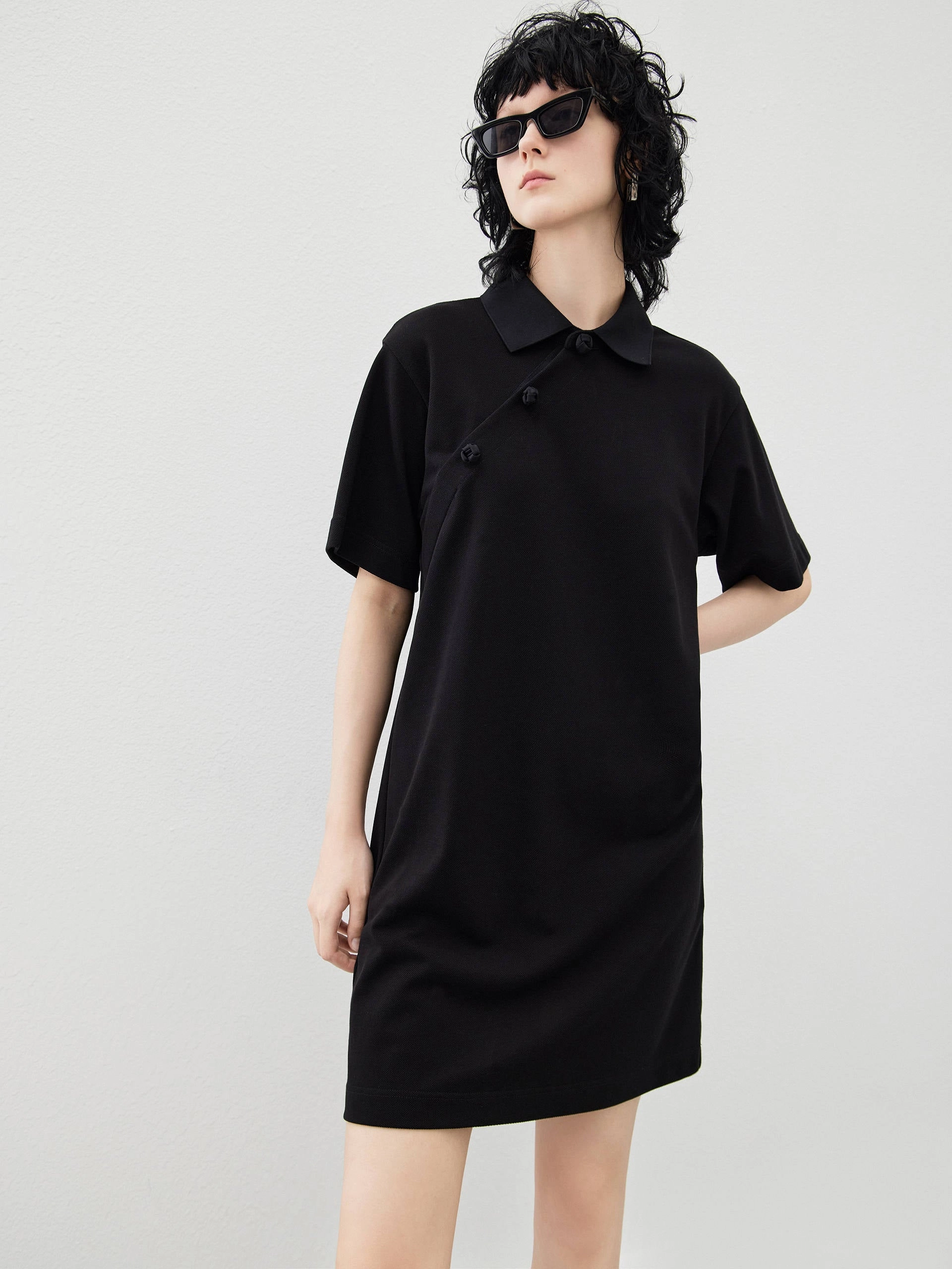 Polo Collar Cotton Dress Summer Air
