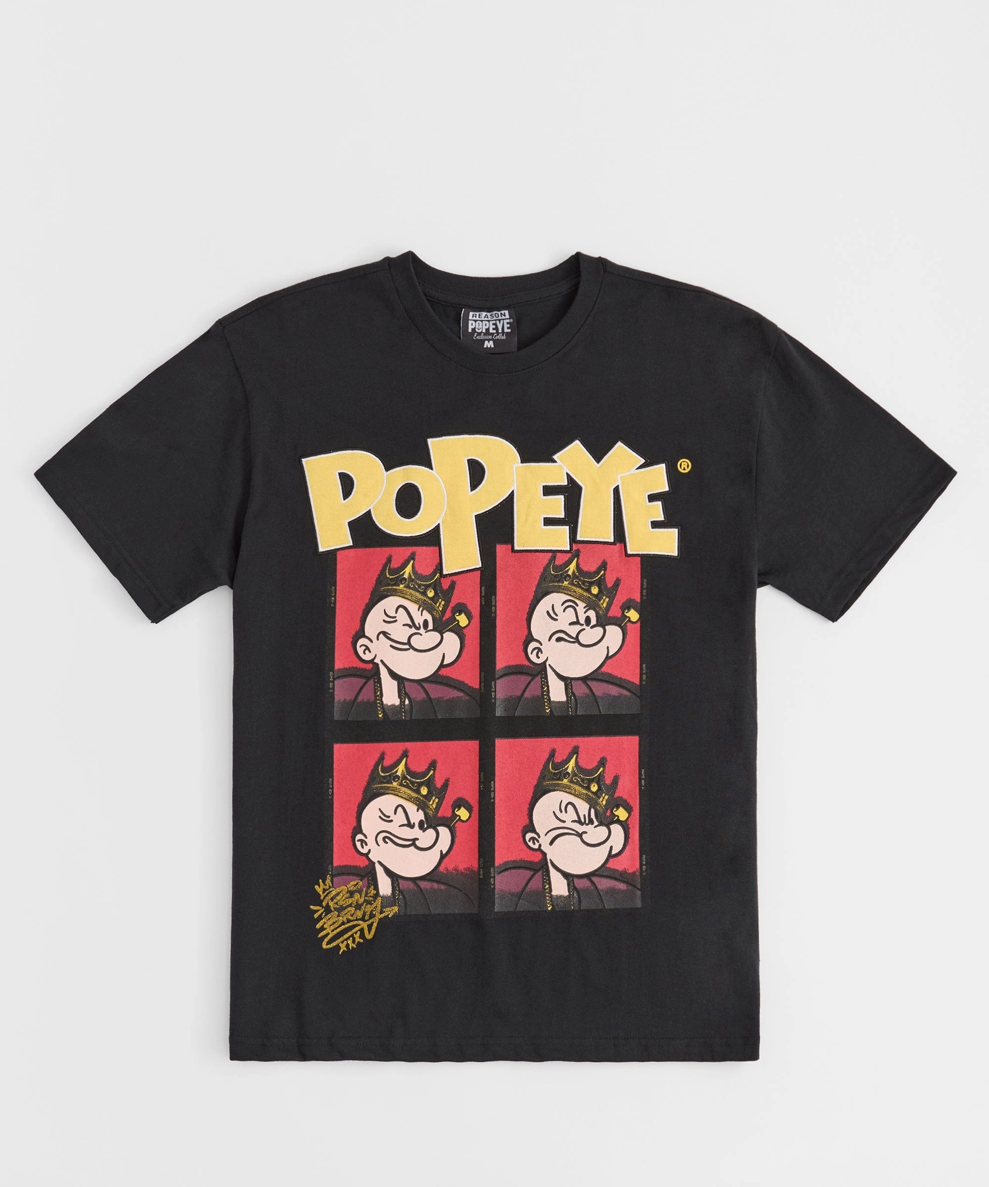 Popeye King of NY Short Sleeve Tee - Black FadeResistantTechnology ReinforcedEdges