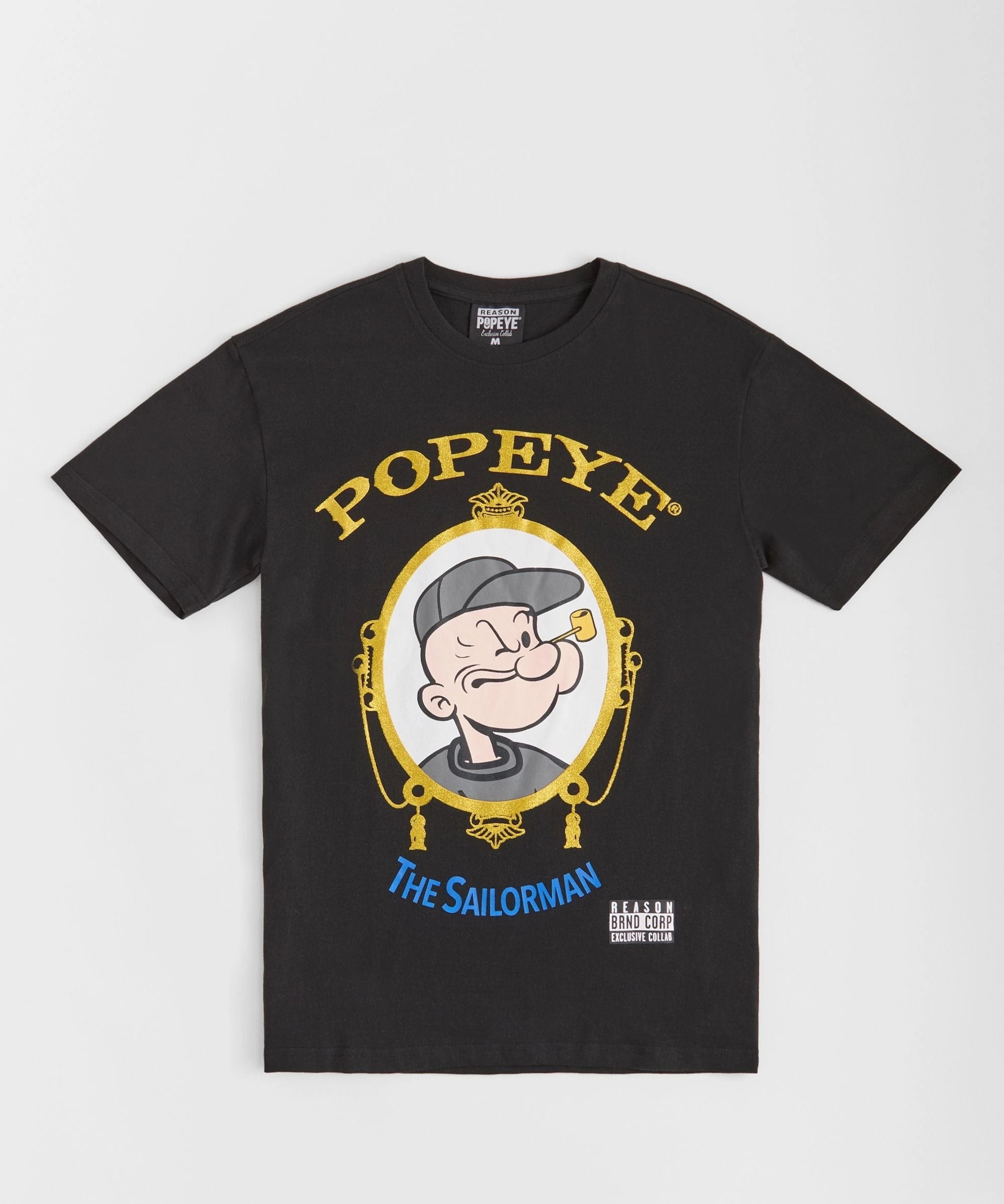 Popeye The Sailorman Short Sleeve Tee - Black SlipResistant