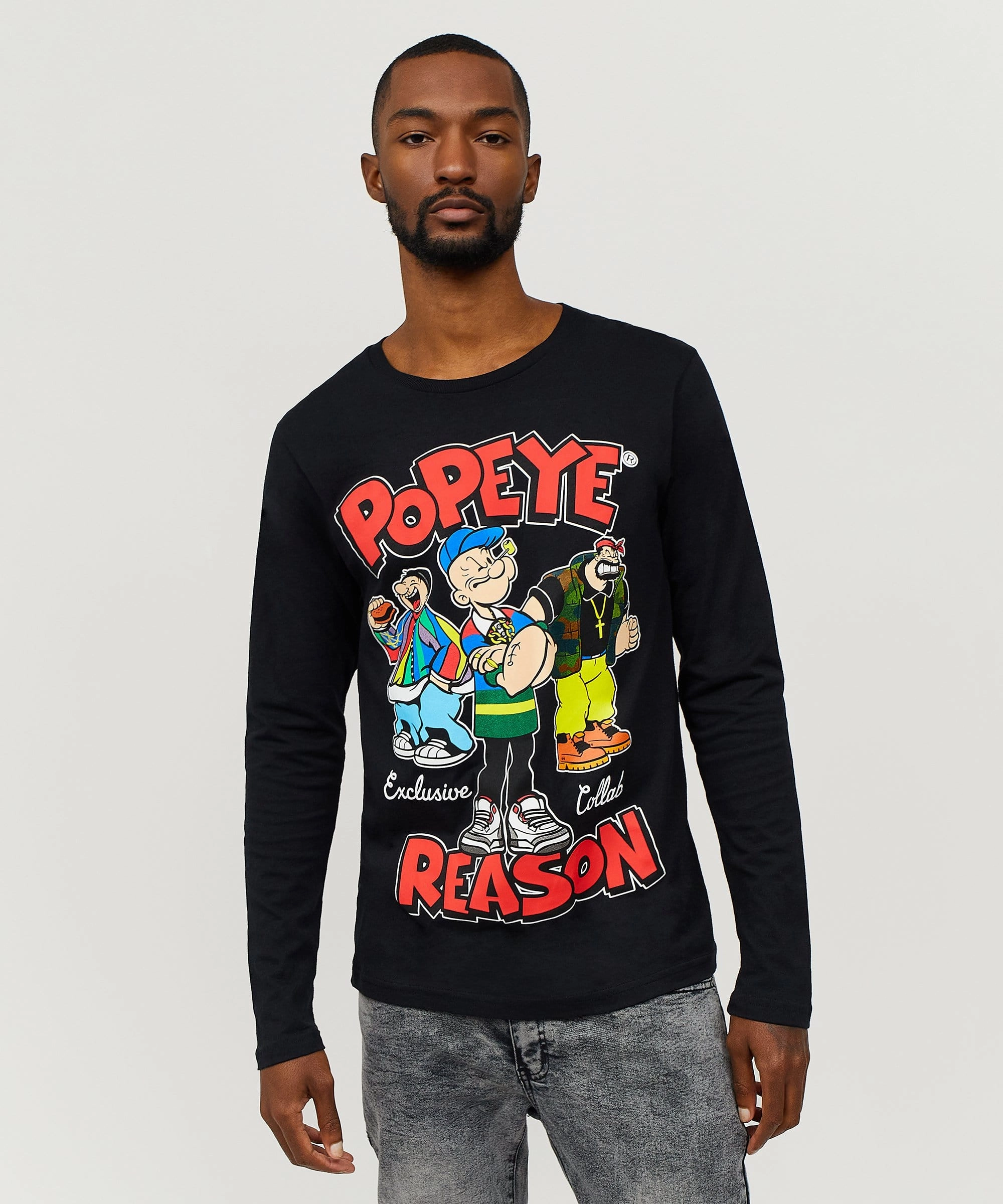 Soft Touch Texture QuickDry Technology Popeye Vintage Flex Long Sleeve Tee