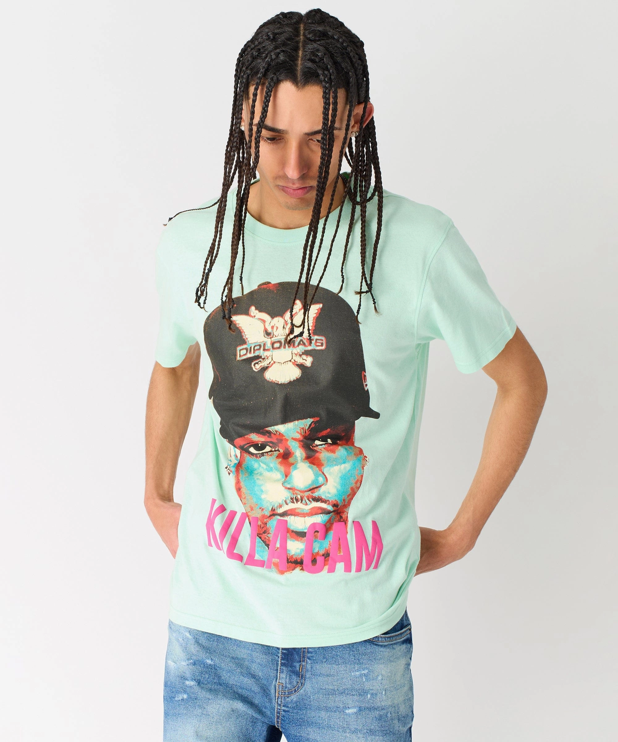 Portrait Short Sleeve Tee - Teal EcoFriendly Manufacturing