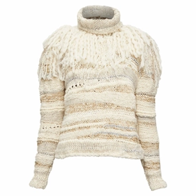 Breathable Wool Sustainable Yarn Prabal Gurung wool silk blend ethnic crochet sweater