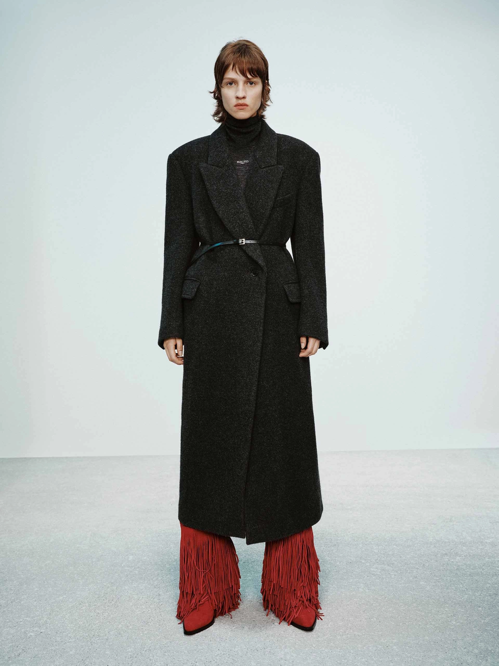 Double Faced Longline Coat Non Chafing Neckline