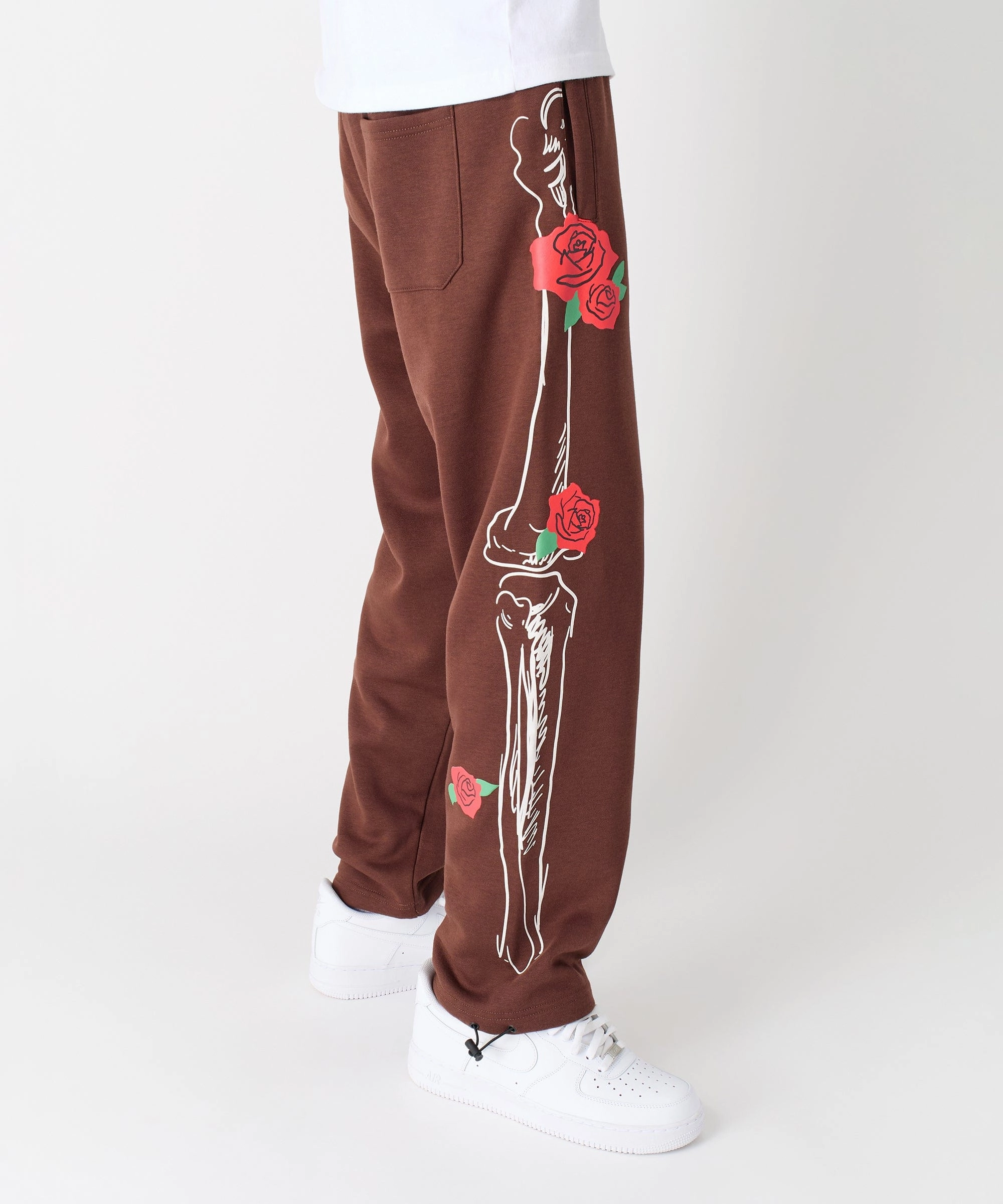 Stretchable Design No Love Lost Joggers - Brown