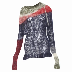 Junya Watanabe punk loose knit wool distressed punk sweater Knit Perfection