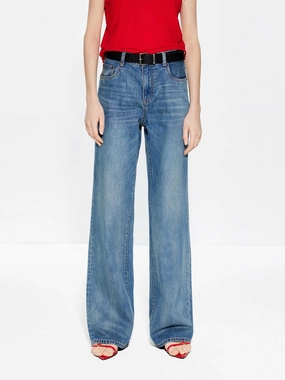 Comfy Cotton Straight Jeans Couple Look Lightweight