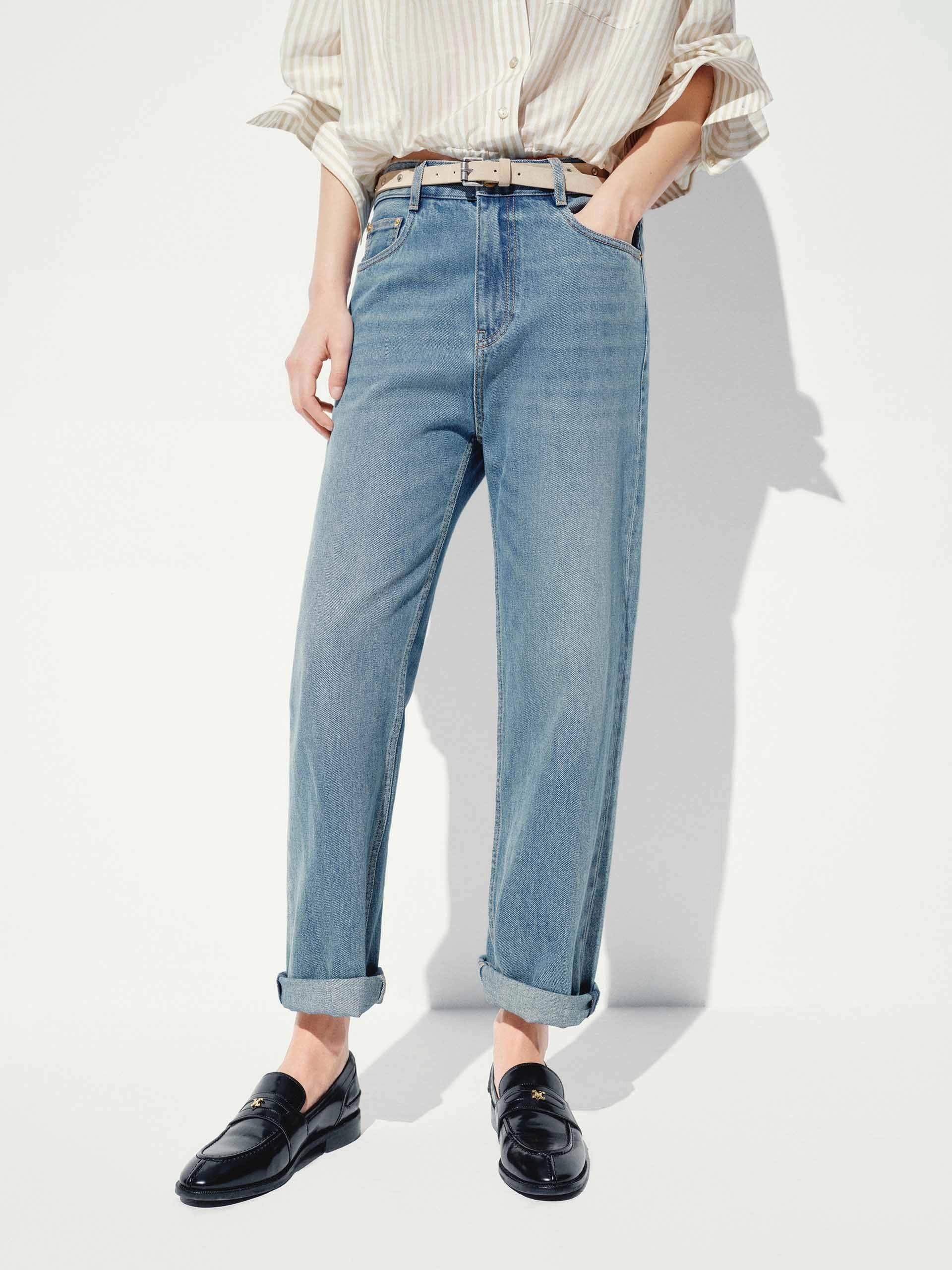 Streetwear Fan Evening Stroll Elegant Work Meeting Beach Day Straight Cotton Wash Jeans