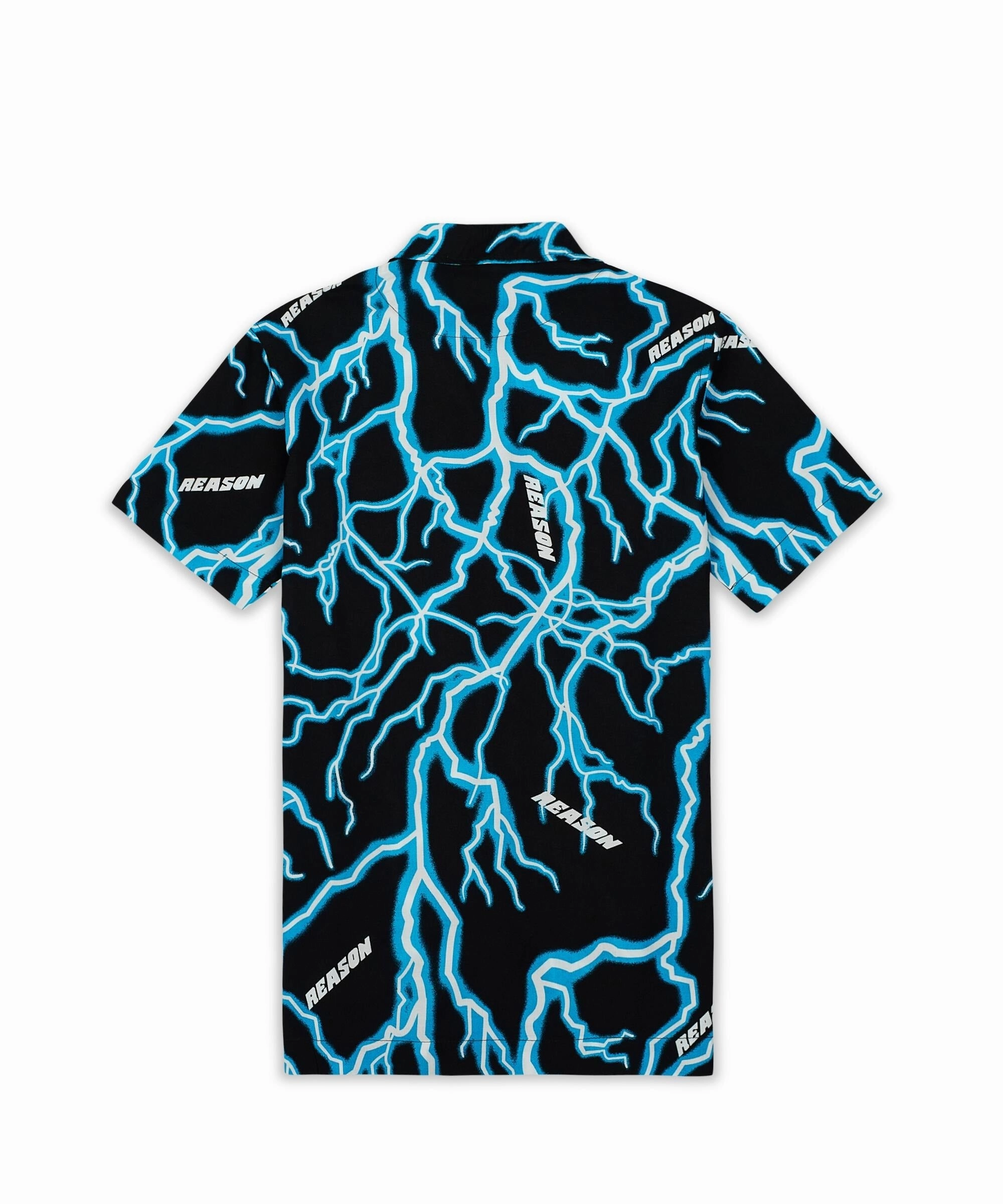 Light Fabric Lightning Allover Print Short Sleeve Shirt