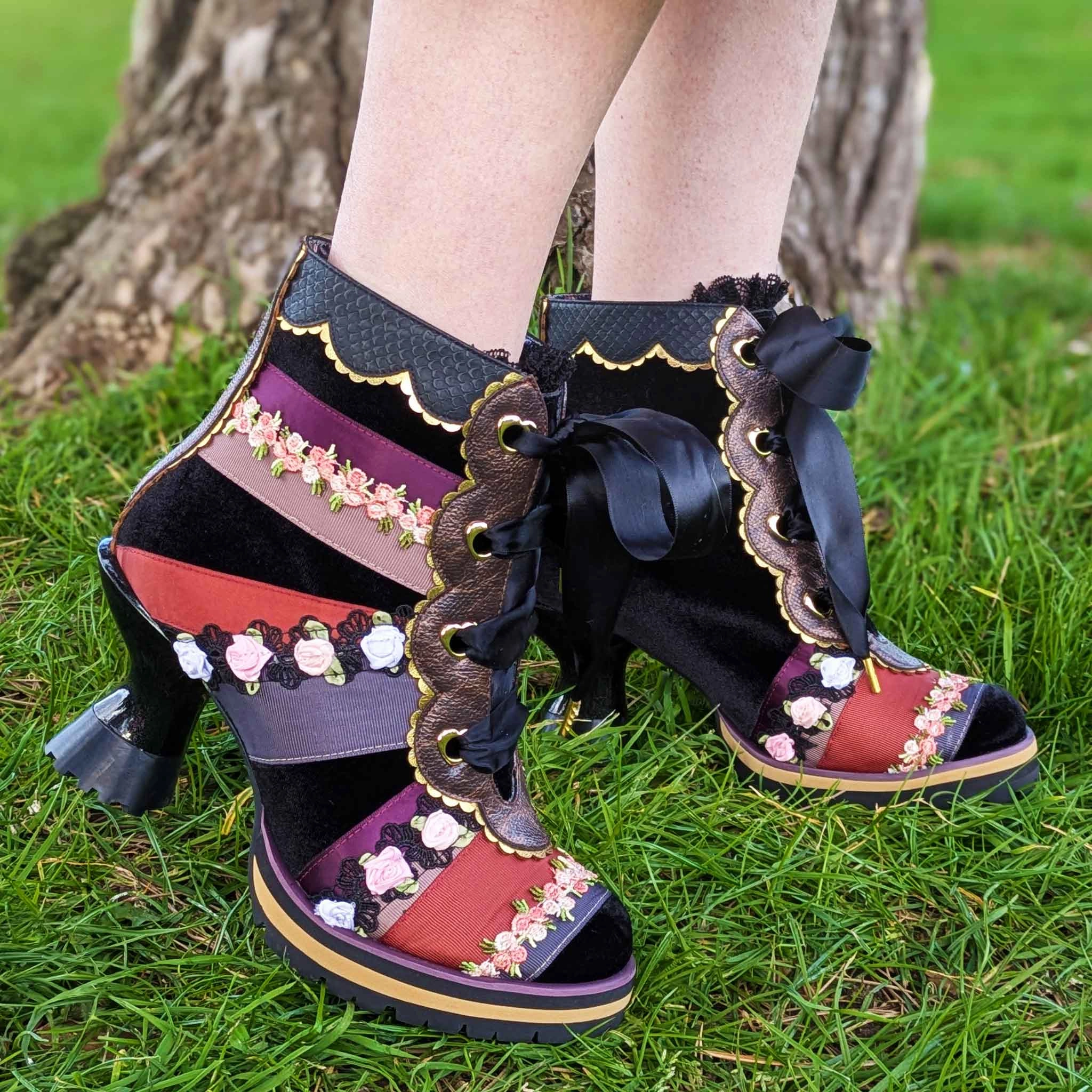 Pretty Patchwork Wedding Heels