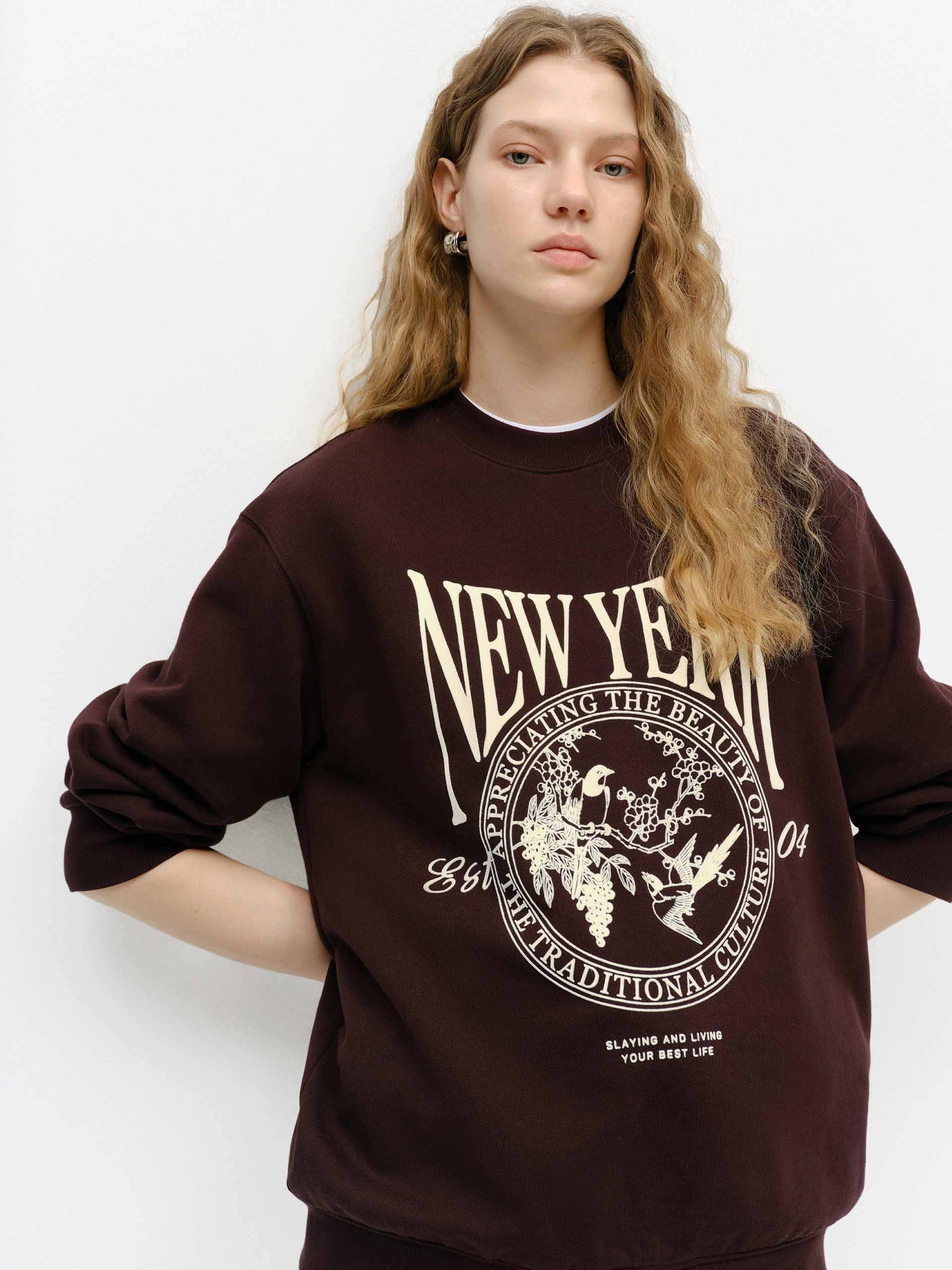 Printed Cotton Sweatshirt SeamlessDesign