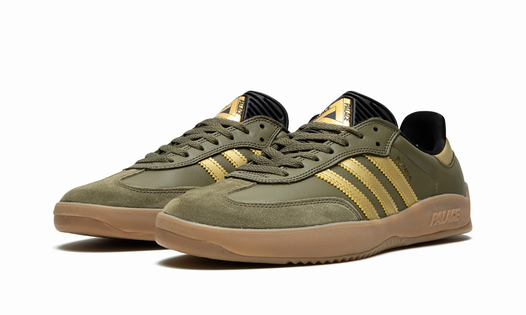 Mules style Puig Samba "Palace - Olive Gold"