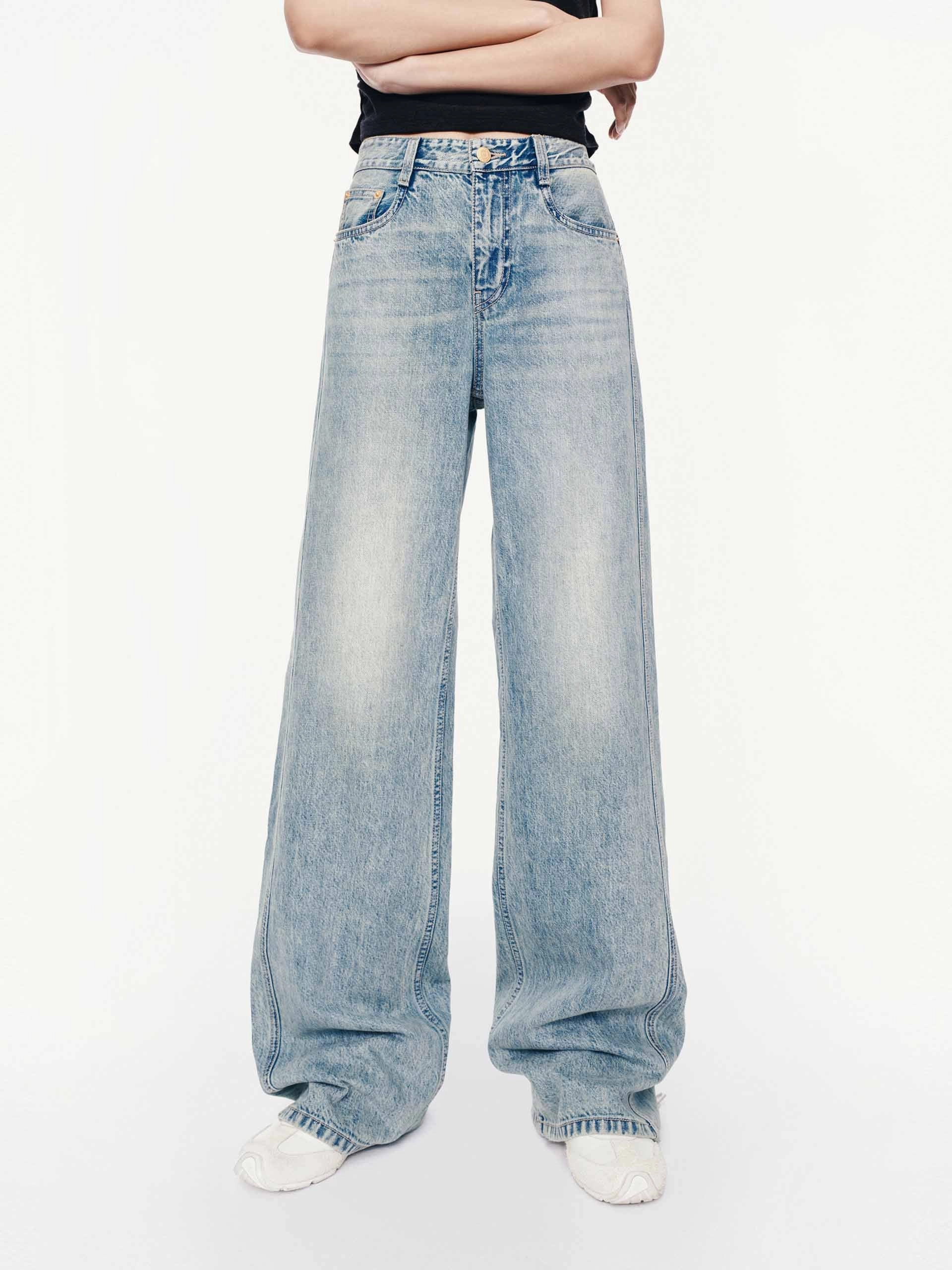 Softened Lining Festival Outfit Affordable Sunny Vibes Pure Cotton Flared Jeans
