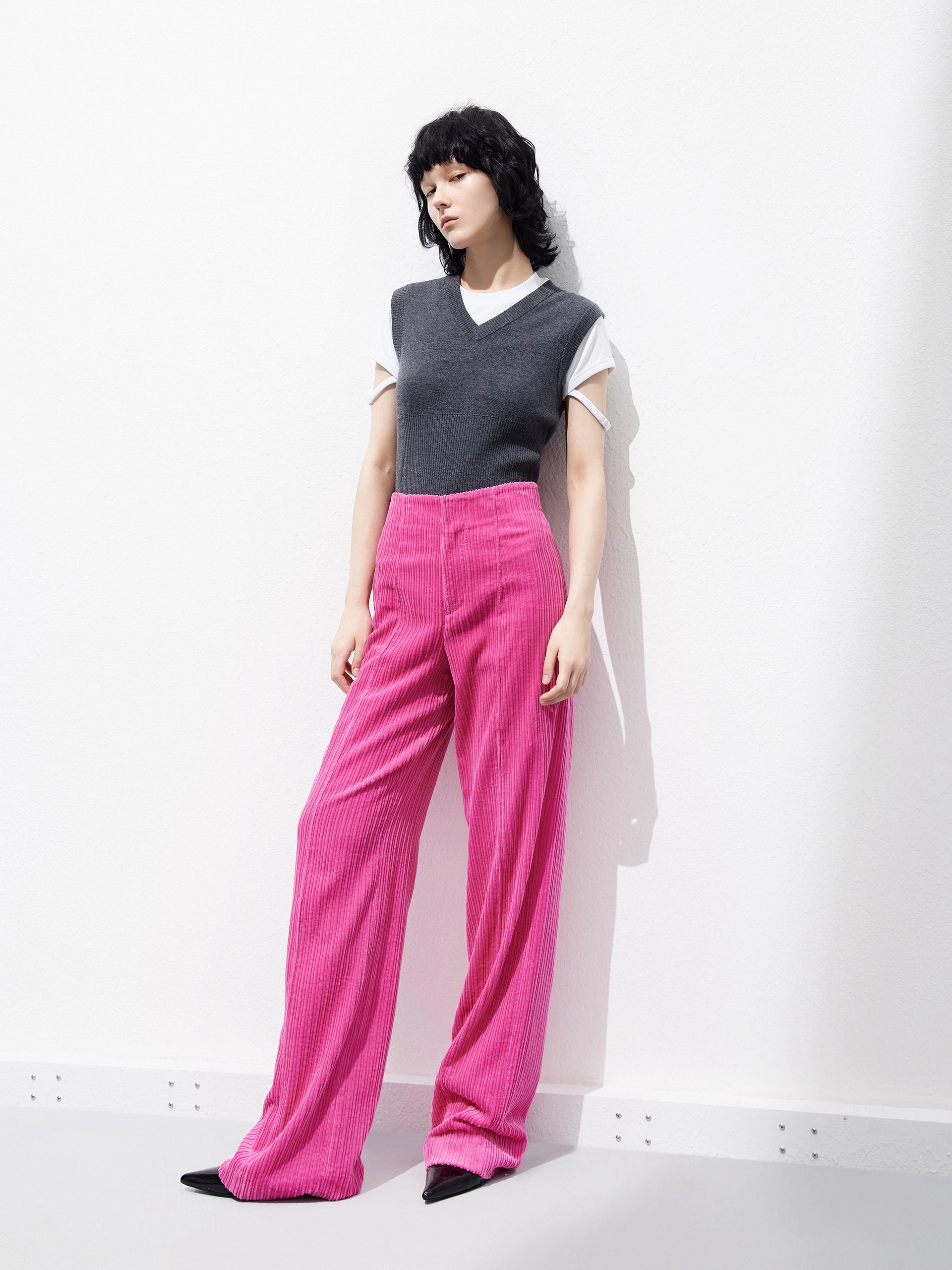 All Time Use Corduroy Straight Trousers