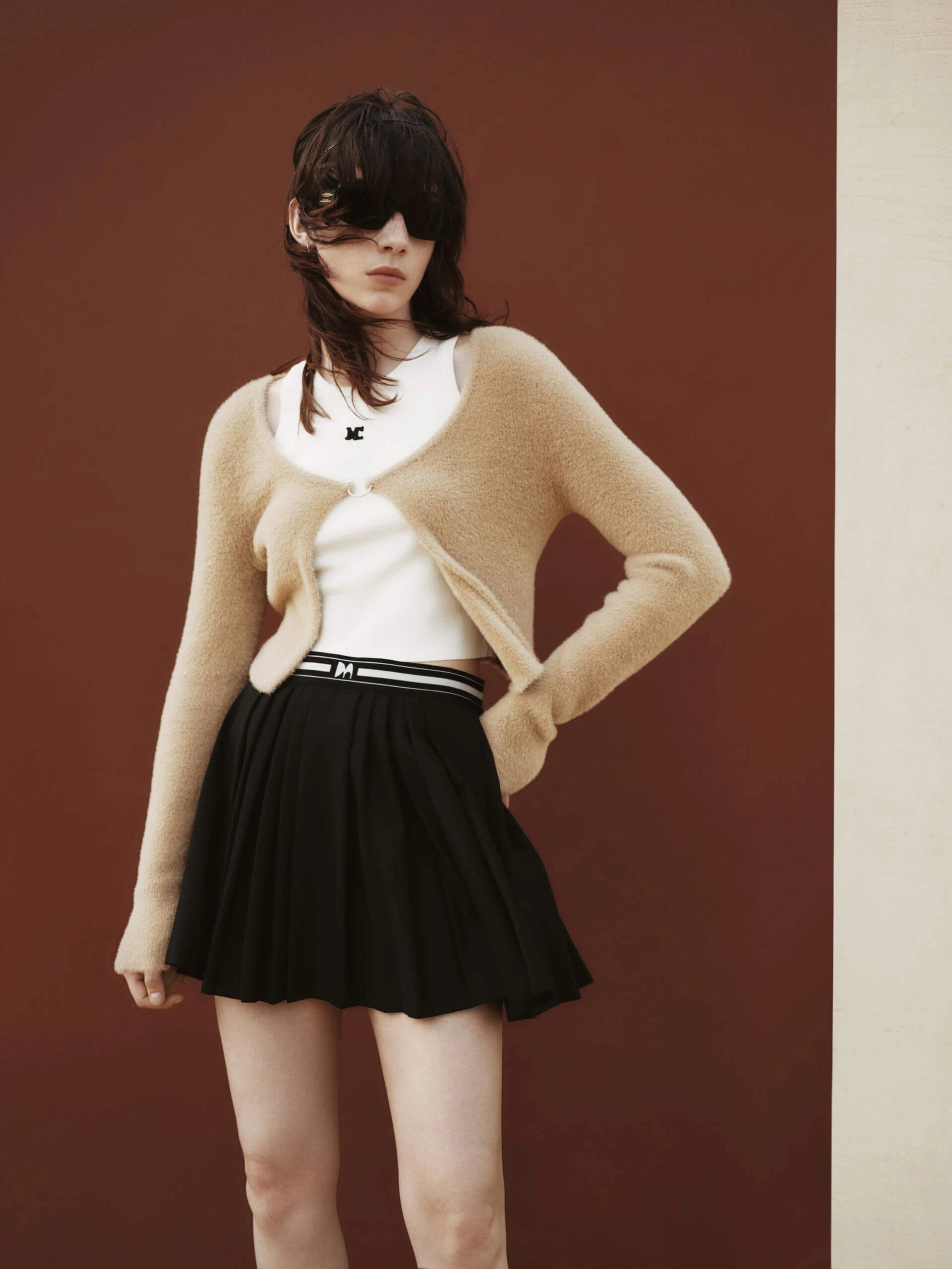 Athletic Wear Soft Knitted Cardigan Set