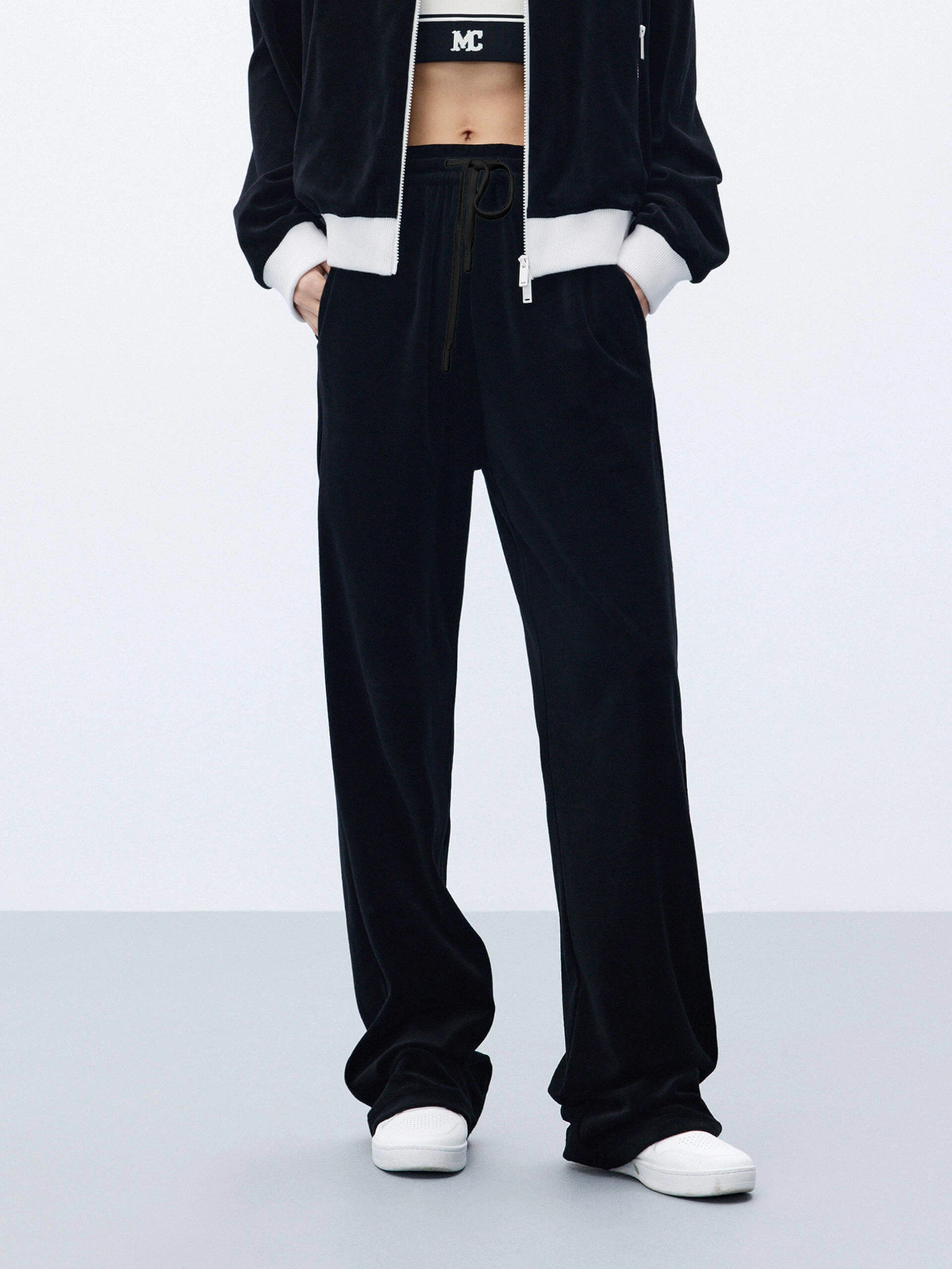 Straight Leg Drawstring Pants sporty wear Workout Ready