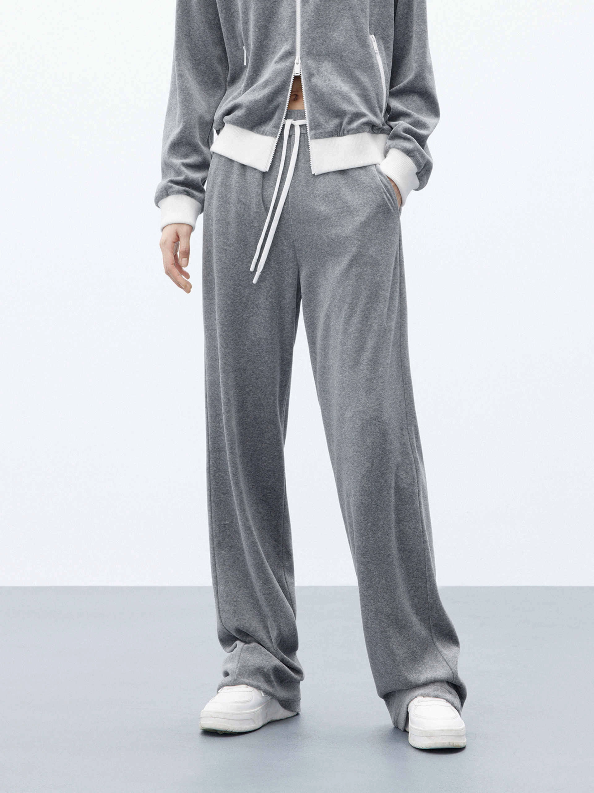 Straight Leg Drawstring Pants Reflective Trim Options pilling resistant
