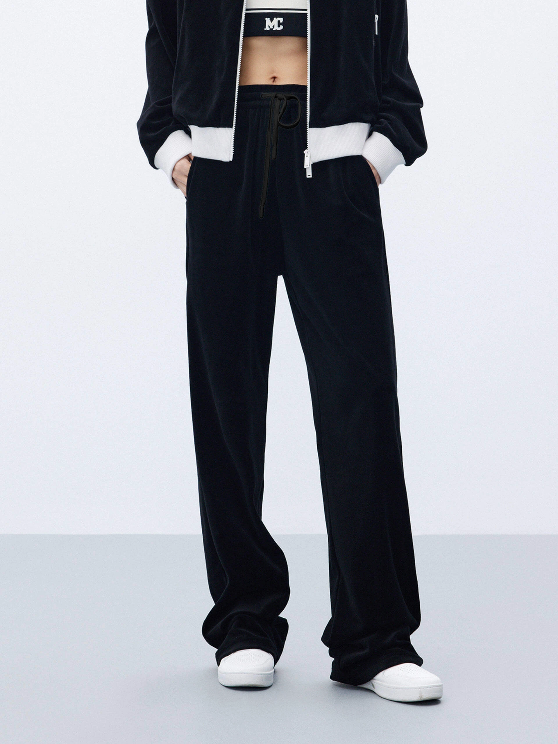 Straight Leg Drawstring Pants Active Layer Essential Wearable