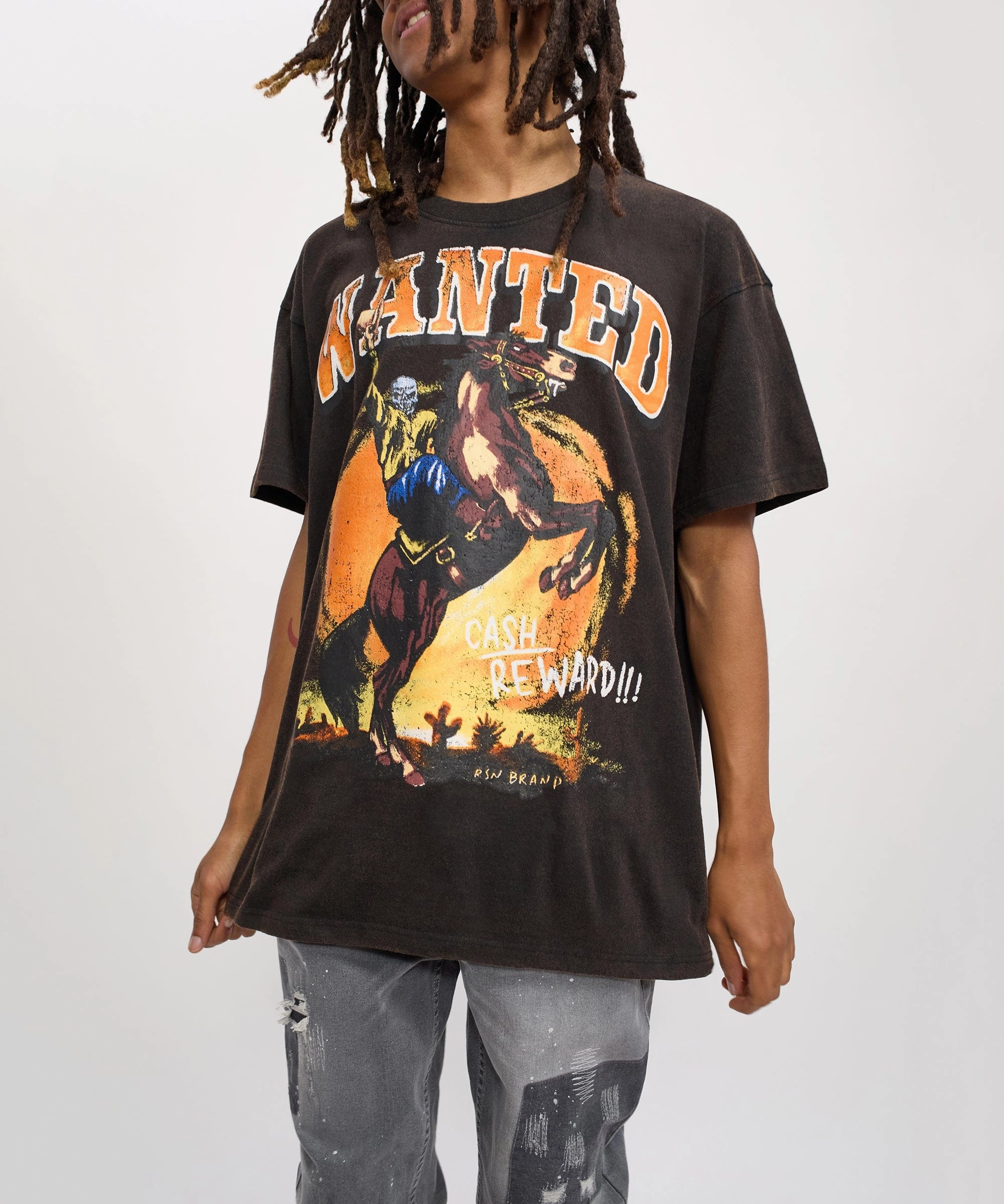 Wanted Washed Short Sleeve Tee - Charcoal AirflowVents