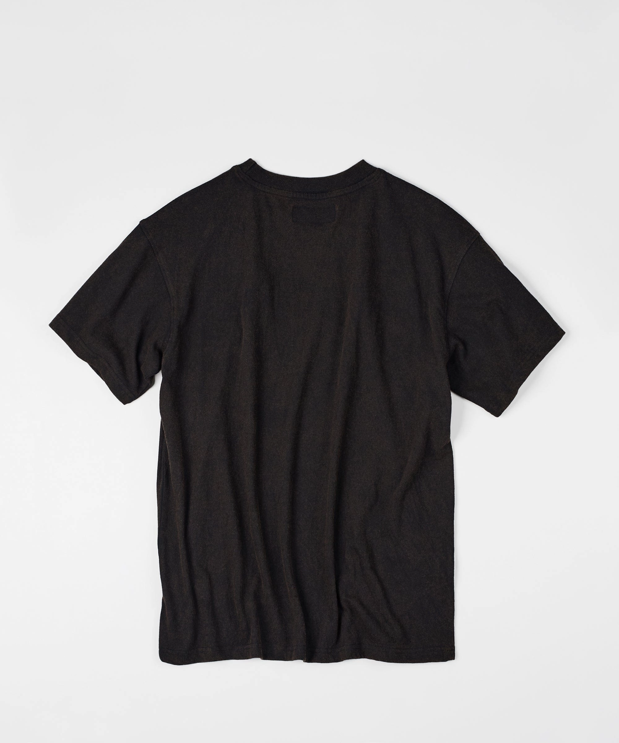 Layered Collar System Wanted Washed Short Sleeve Tee - Charcoal