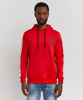 Self Fabric Tie Closure Hypoallergenic Fiber Hustler Girl Hoodie - Red