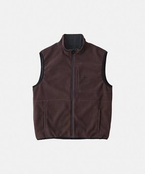 HighCollarDesign Collapsible Packable Design Thermal Fleece Reversible Vest