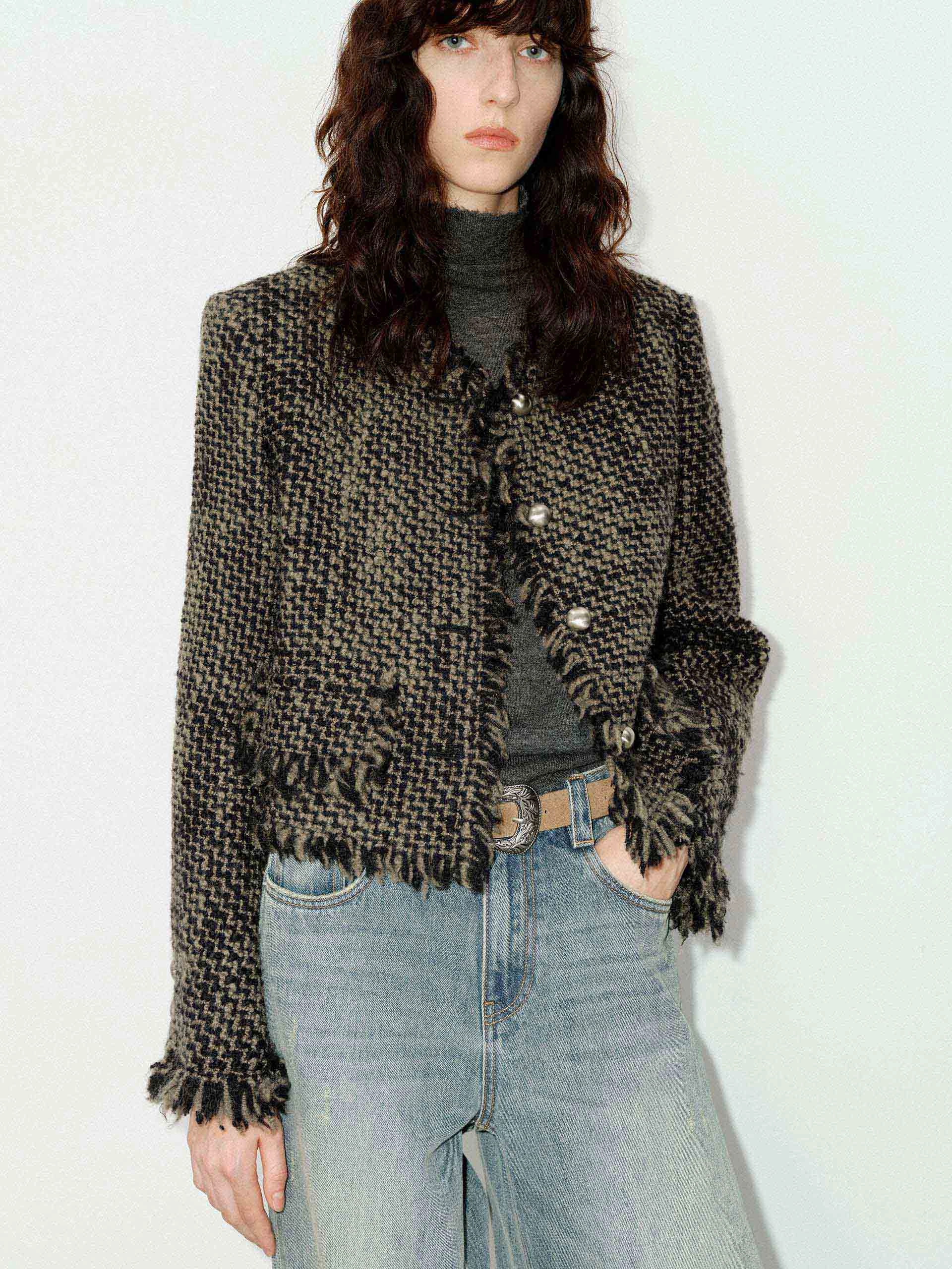 QuickDrying Raw Trim Boxy Coat