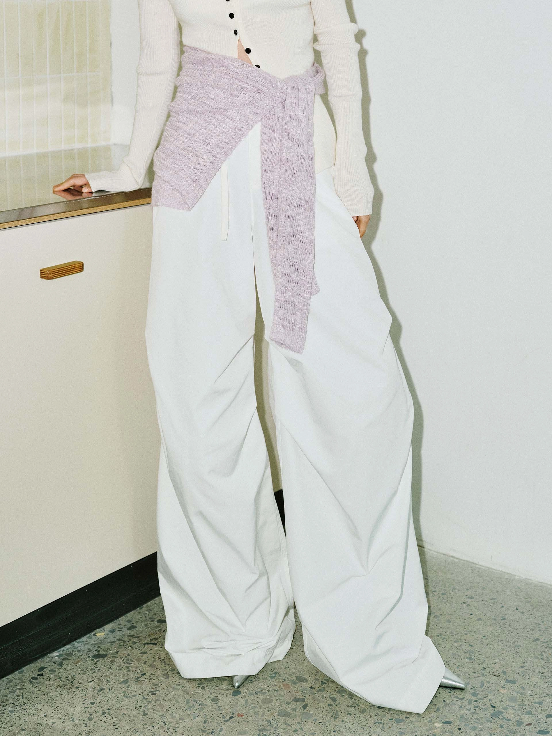 Comfy Active Supportive Fit Pleated Wide Leg Cargo Pants