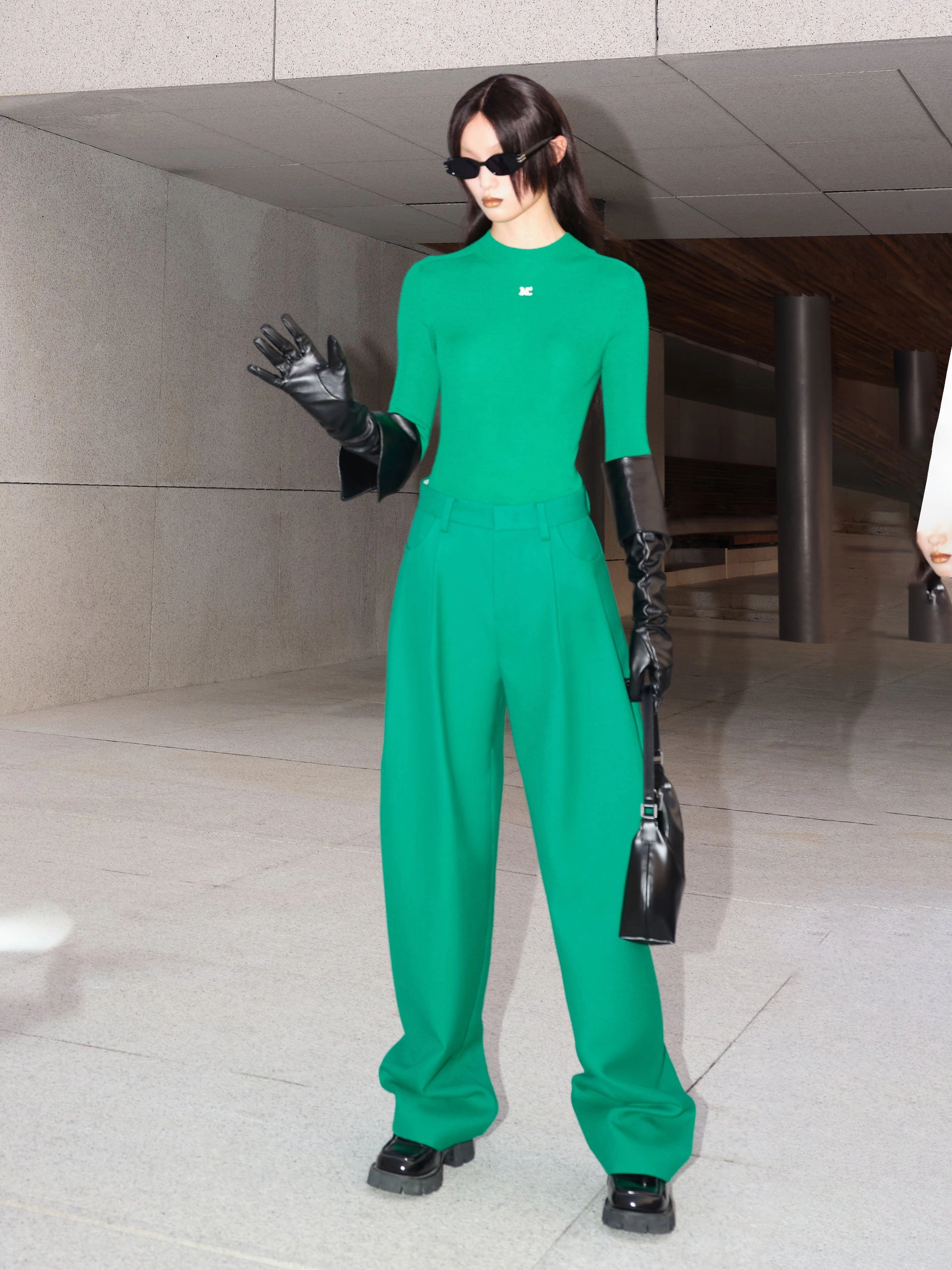 Wool Blend Wide Leg Suit Pants Unisex style
