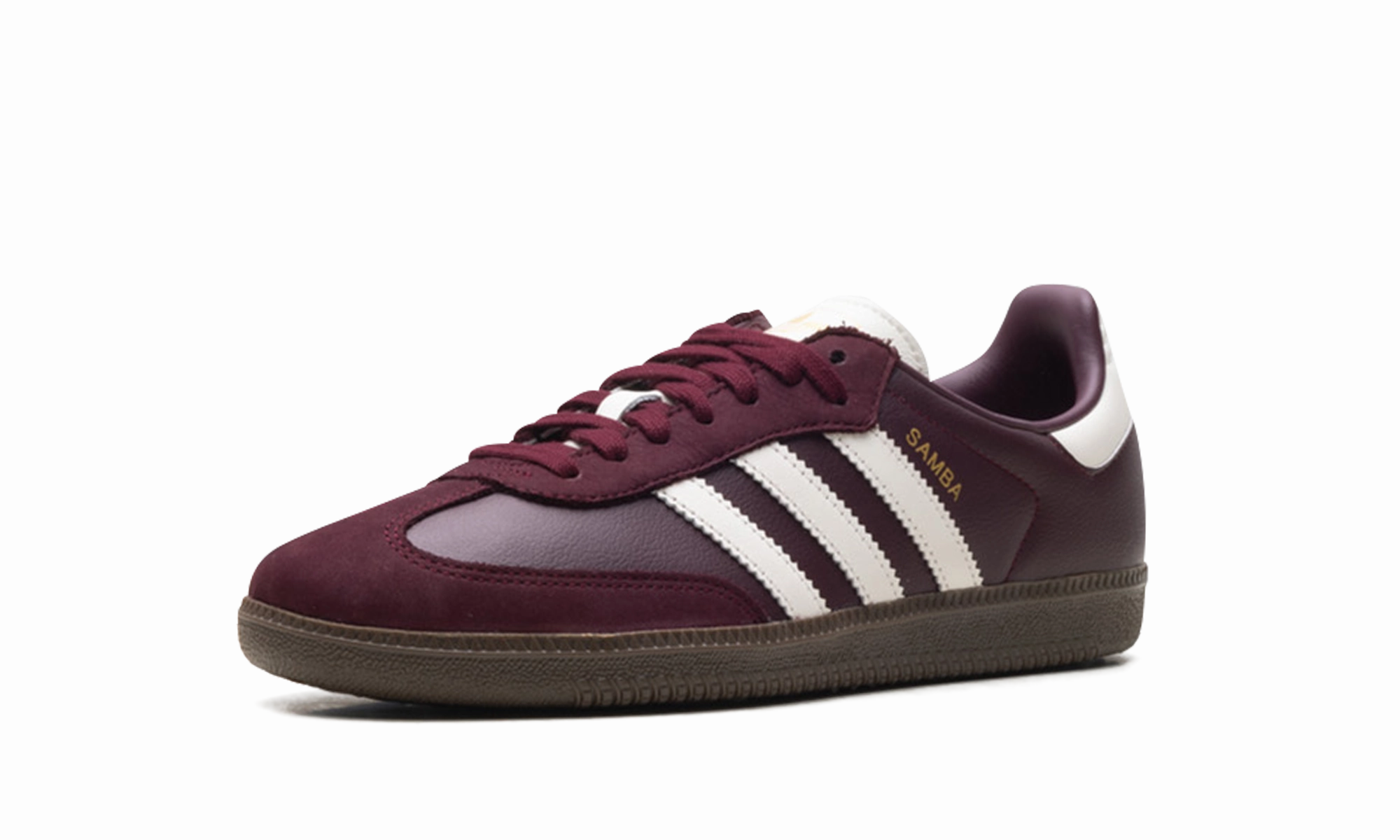 Samba OG WMNS "Maroon Off White Gum" Light Grip Energy Return Technology