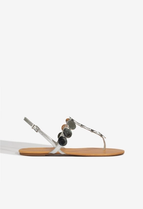 Acacia Silver Leather Sandal Cozy Support Versatile Cushion
