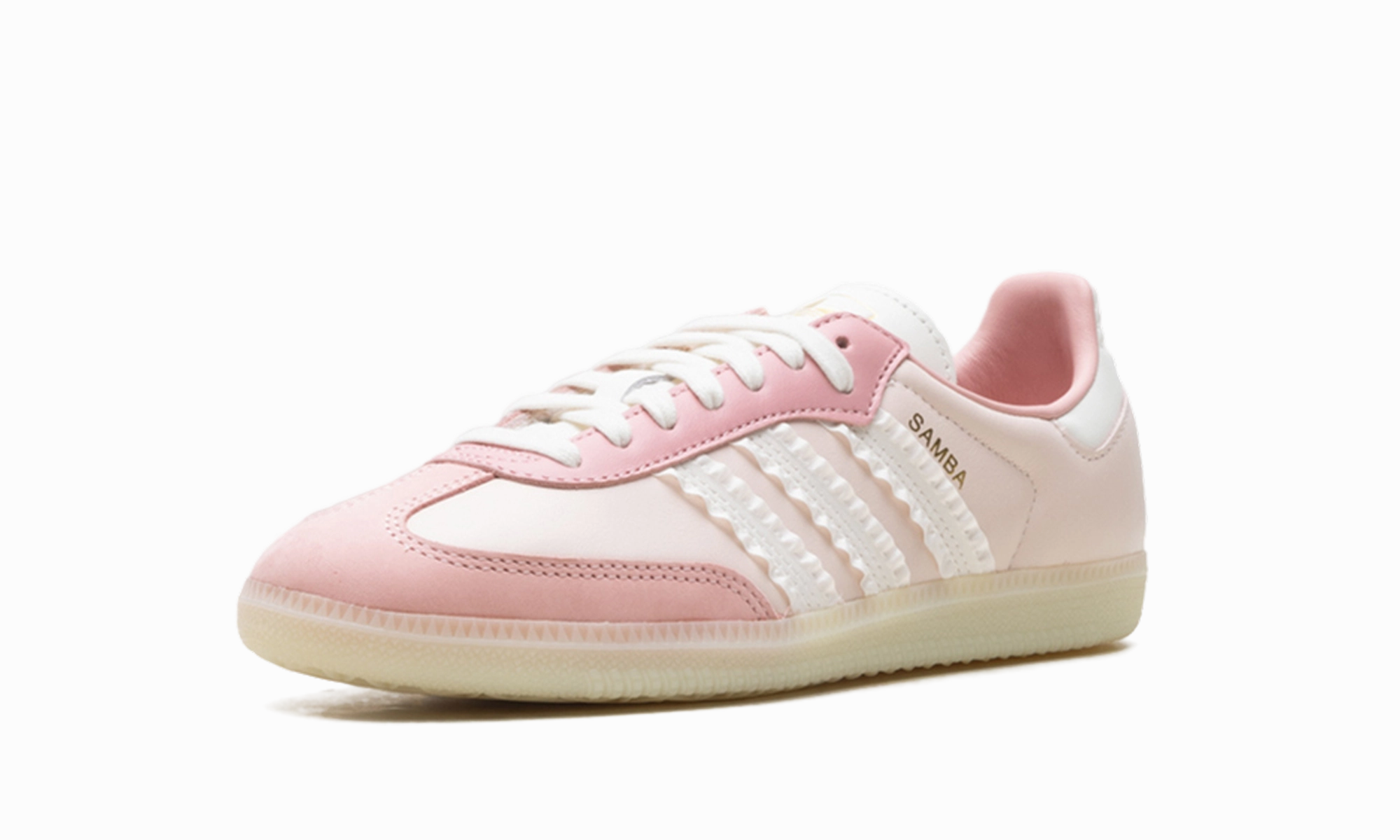 Treaded Sole Relax Step Samba WMNS "Ruffle Stripes - Wonder Mauve"