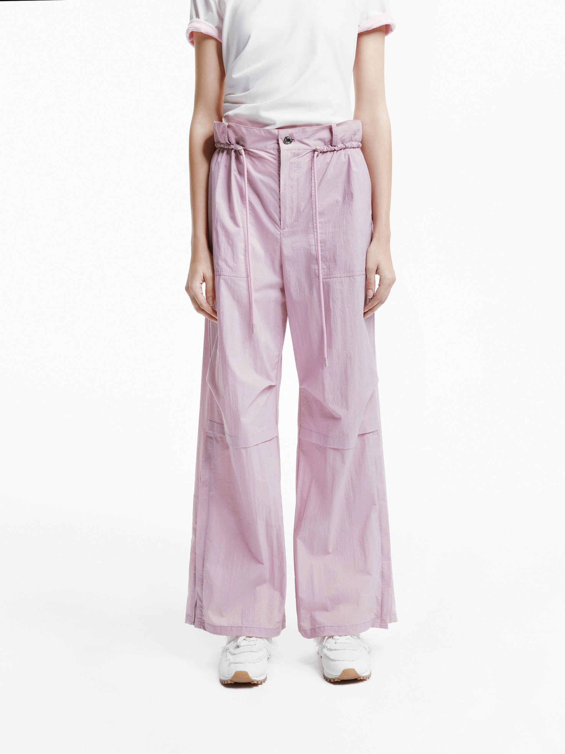 Soft Touch Sustainable Material Blend Drawstring Waist Cargo Trousers