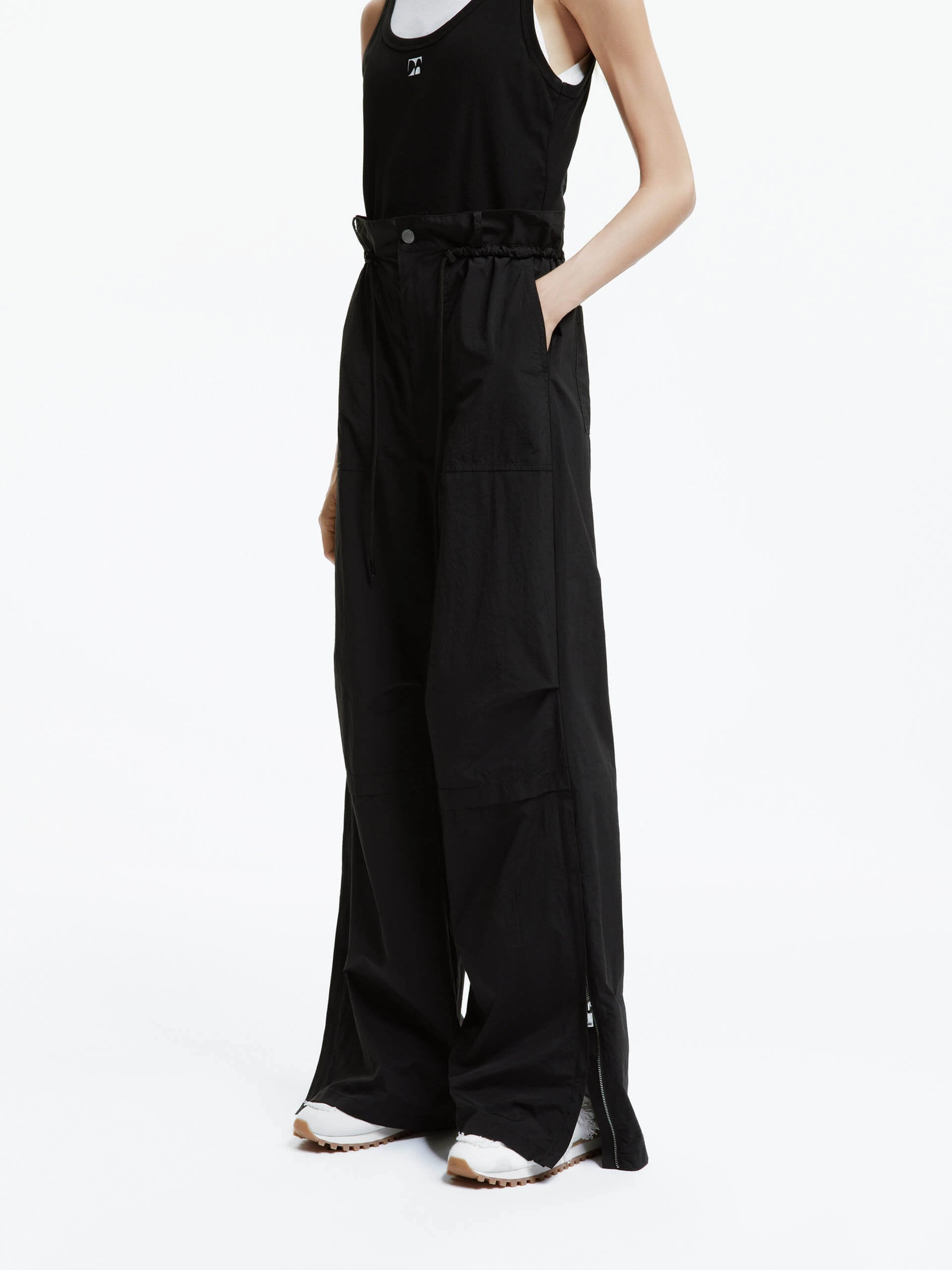Comfortable Style Soft Touch Drawstring Waist Cargo Trousers