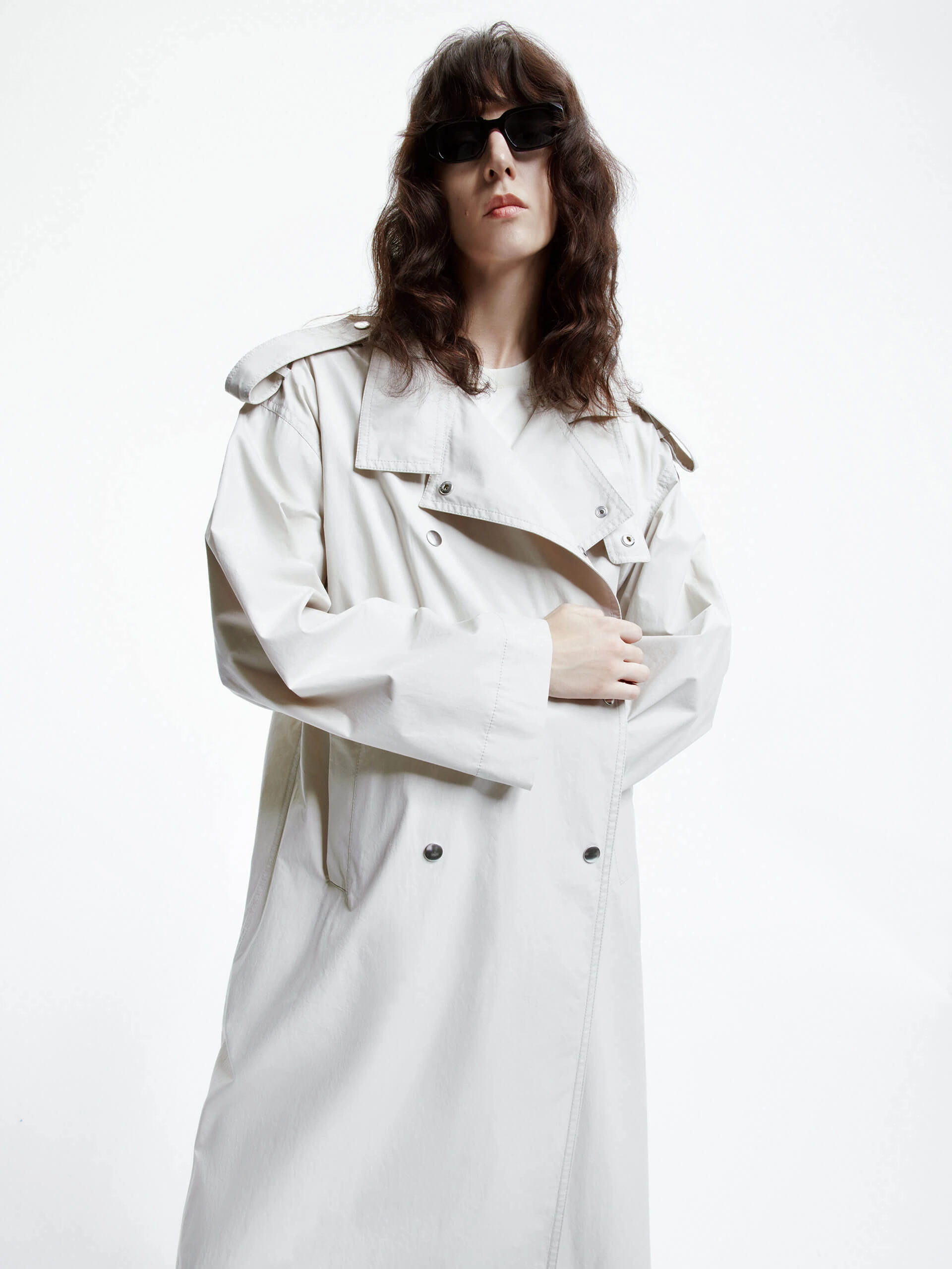 Back Slit Trench Coat Storm Ready Gear HypoallergenicMaterial