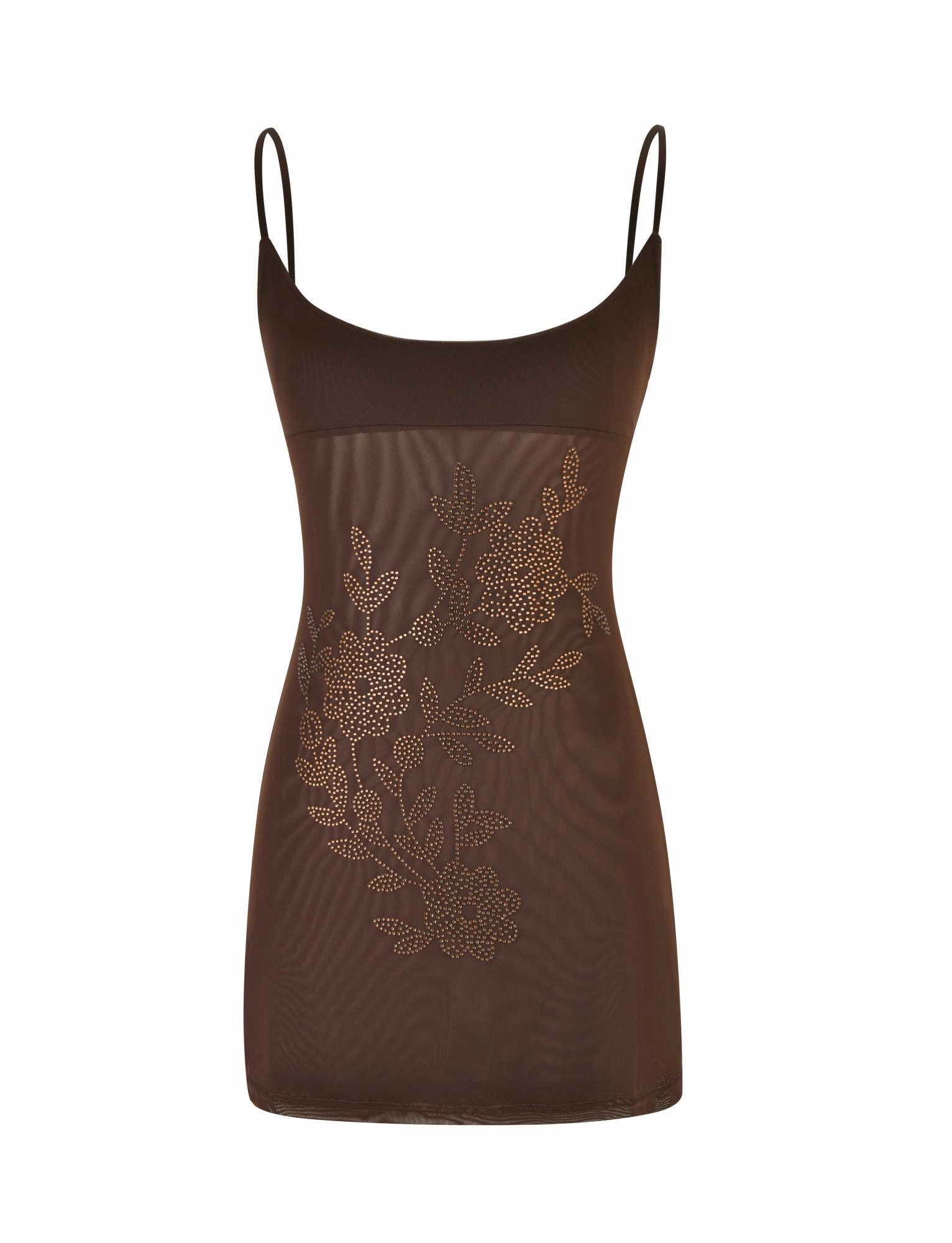 Versatile Touch Layered Wear OCTAVIA MINI DRESS - BROWN : CHOCOLATE