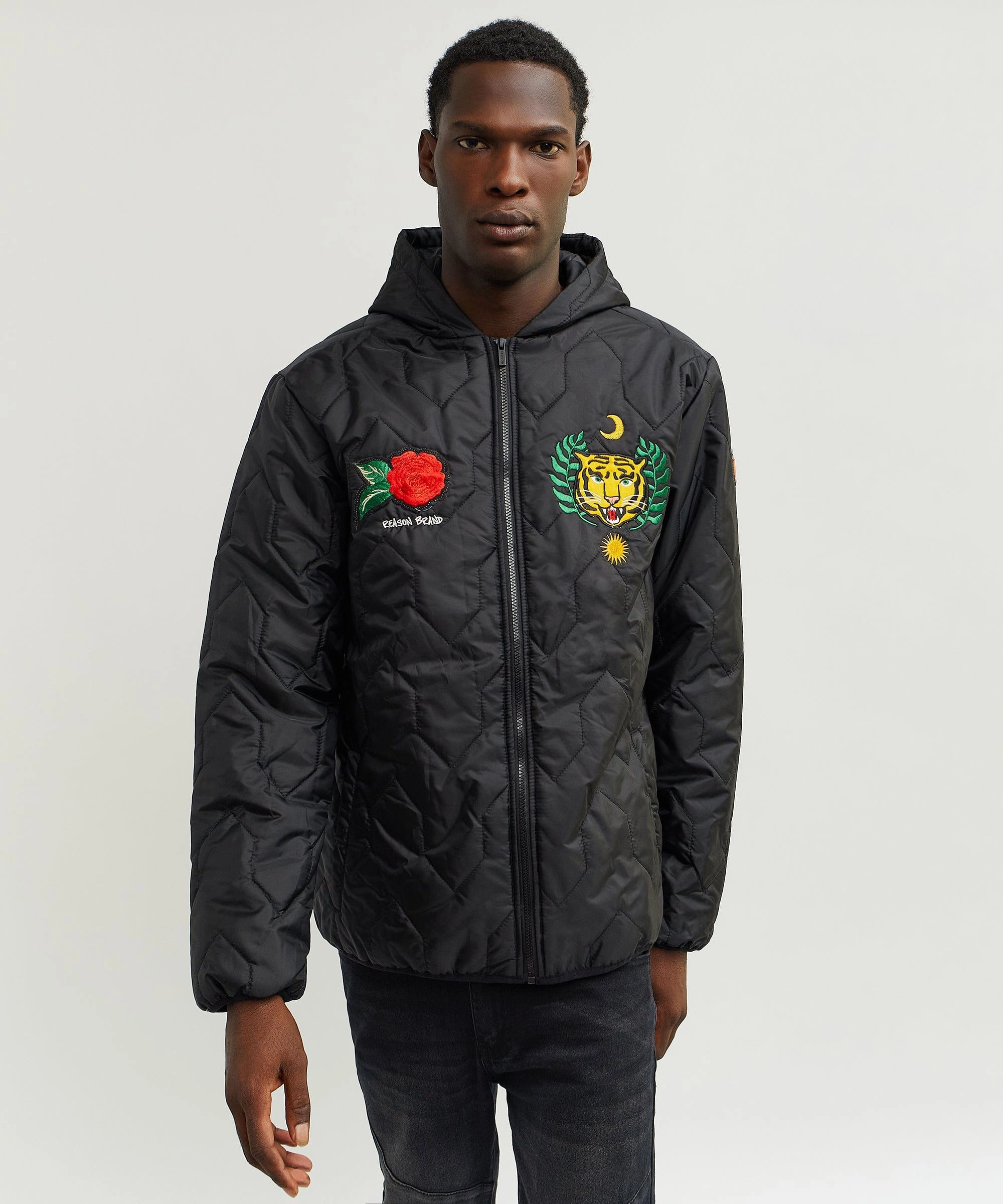 Quilted Hooded Jacket - Black Bonded Edge Finish Anti Static Finish