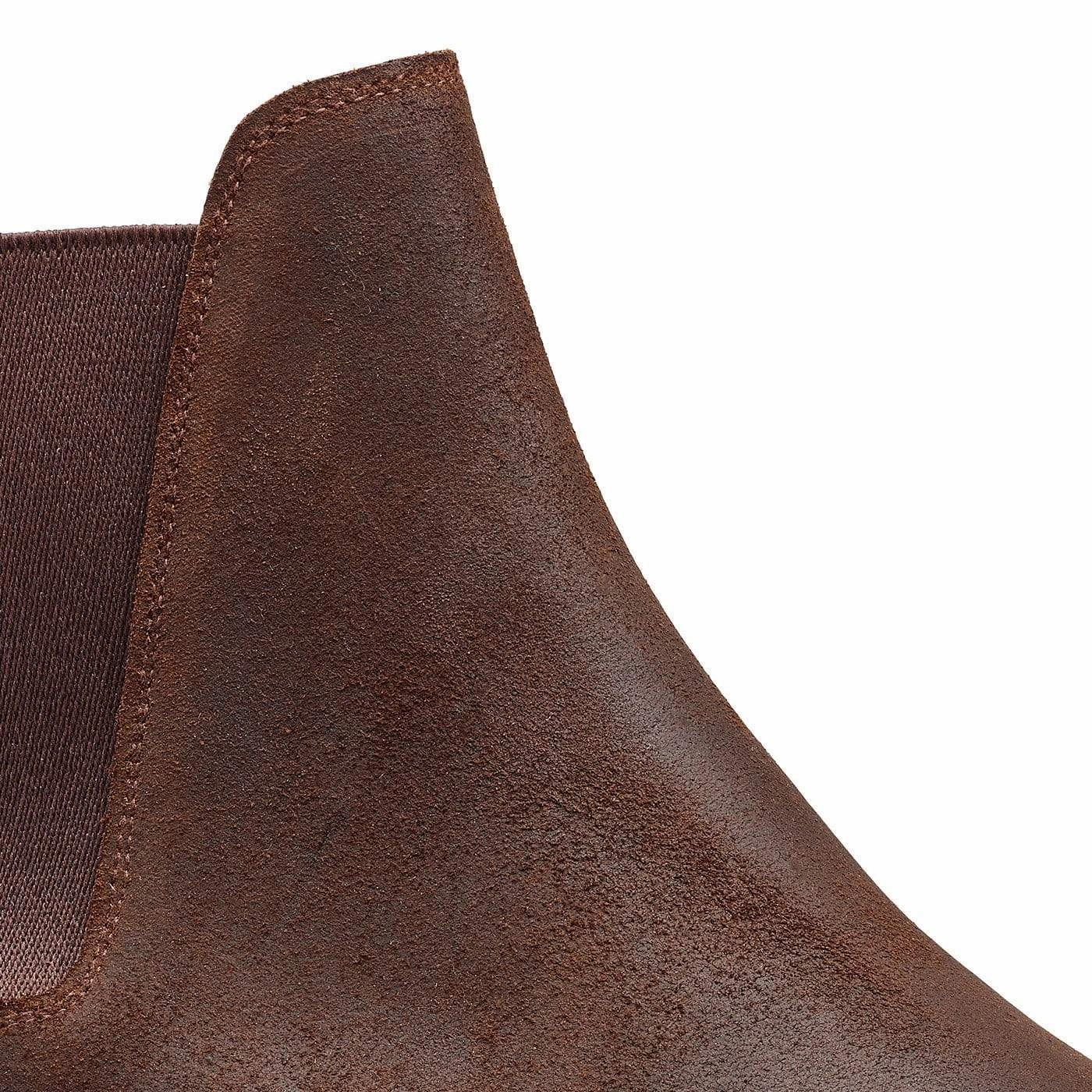 Rachel Dark Brown Rough-Out Suede Sleek Outline Easy On Design