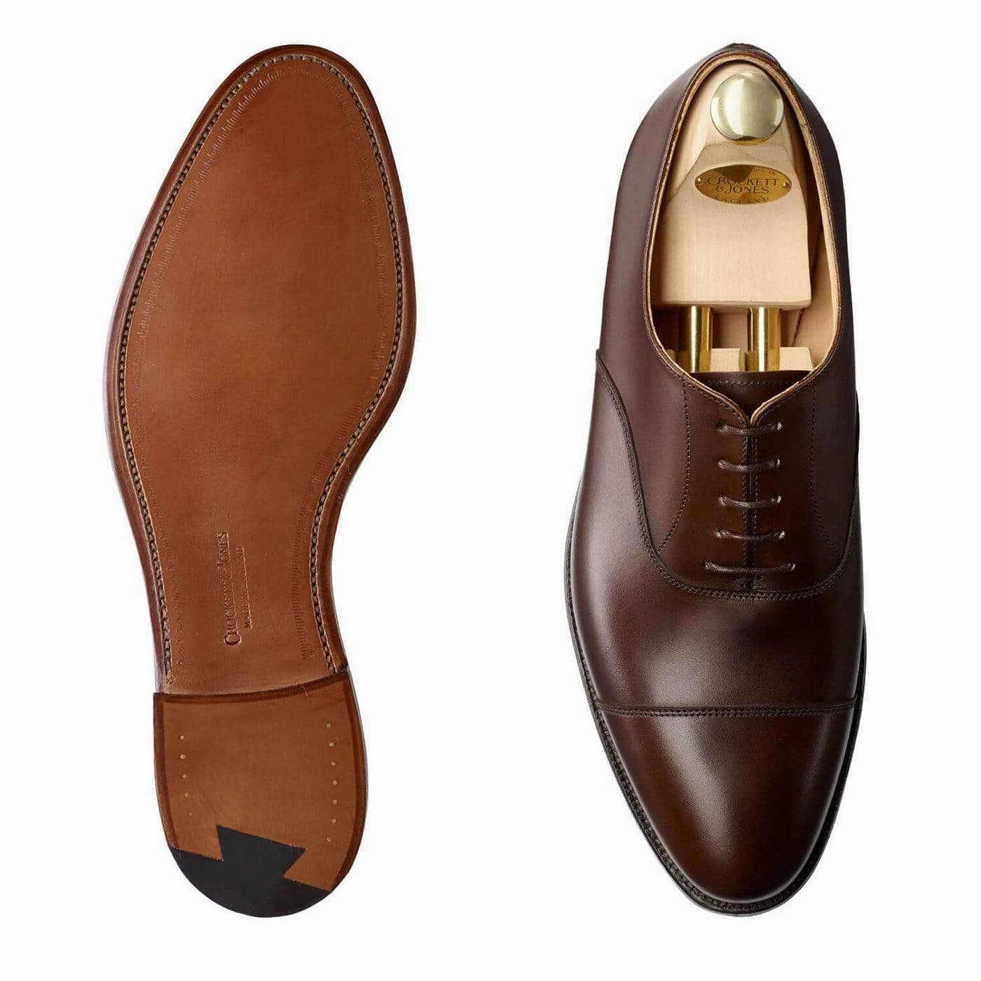 Breathable Oxfords Radstock Dark Brown Burnished Calf