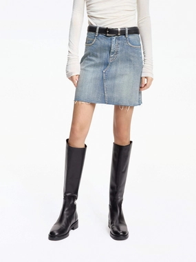 Raw Hem Denim Skirt UltraSoftLining