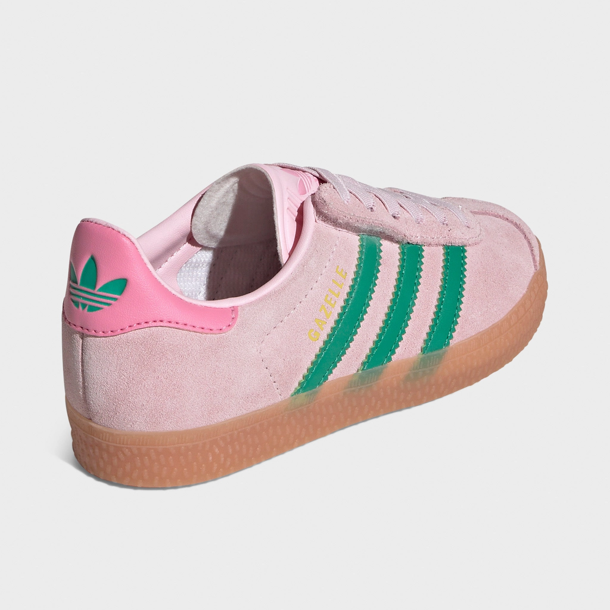 adidas Originals Children's Gazelle Pink / Green - Gum Transit Style Bold Style