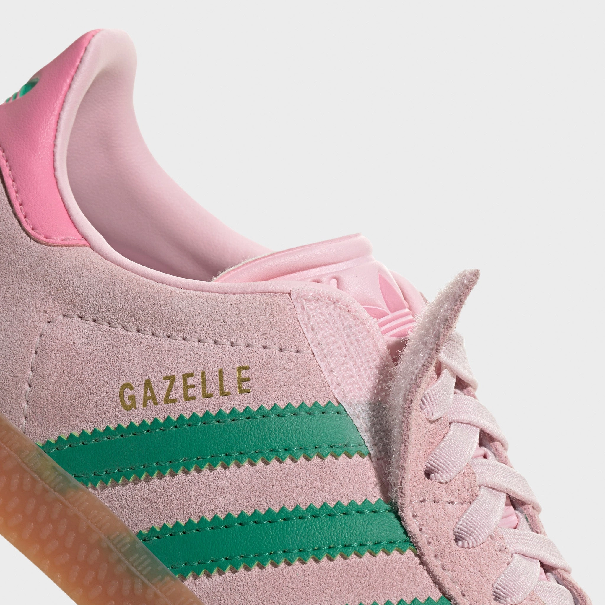 Iconic support adidas Originals Children's Gazelle Pink / Green - Gum