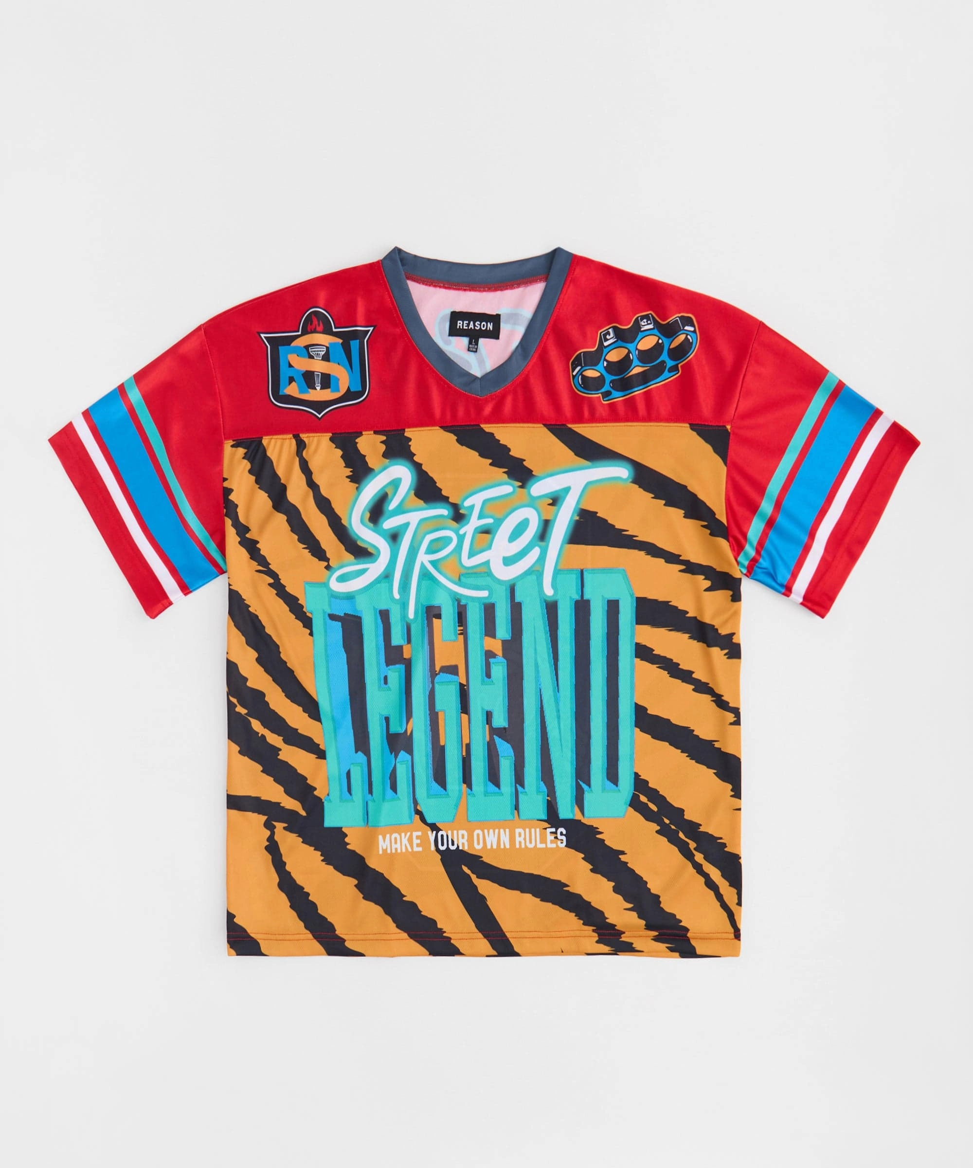 Football Jersey Street Legend - Red BreathableBack FlexibleWaistband