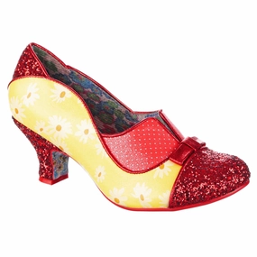 Hold Up Wide Fit Gold High Heels Dainty Heels