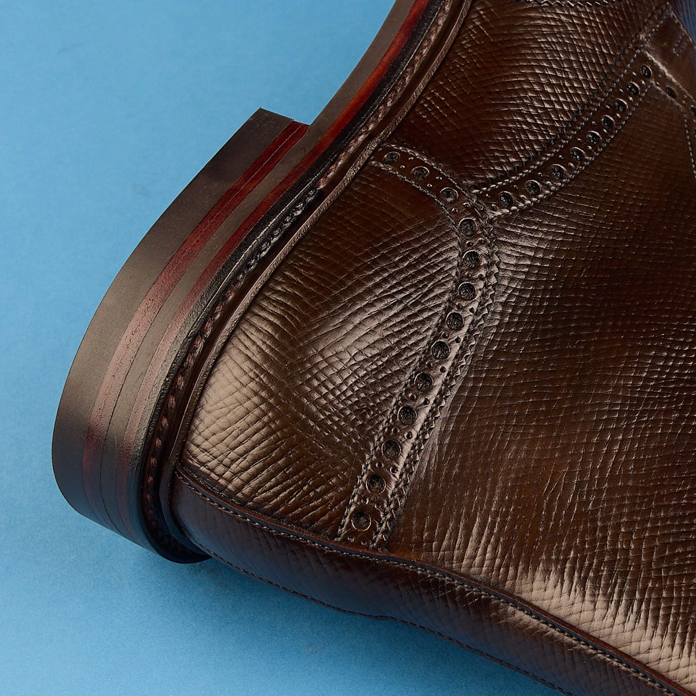 Premium Fit Footwear Choice Islay Dark Brown Hatch Grain Cordovan